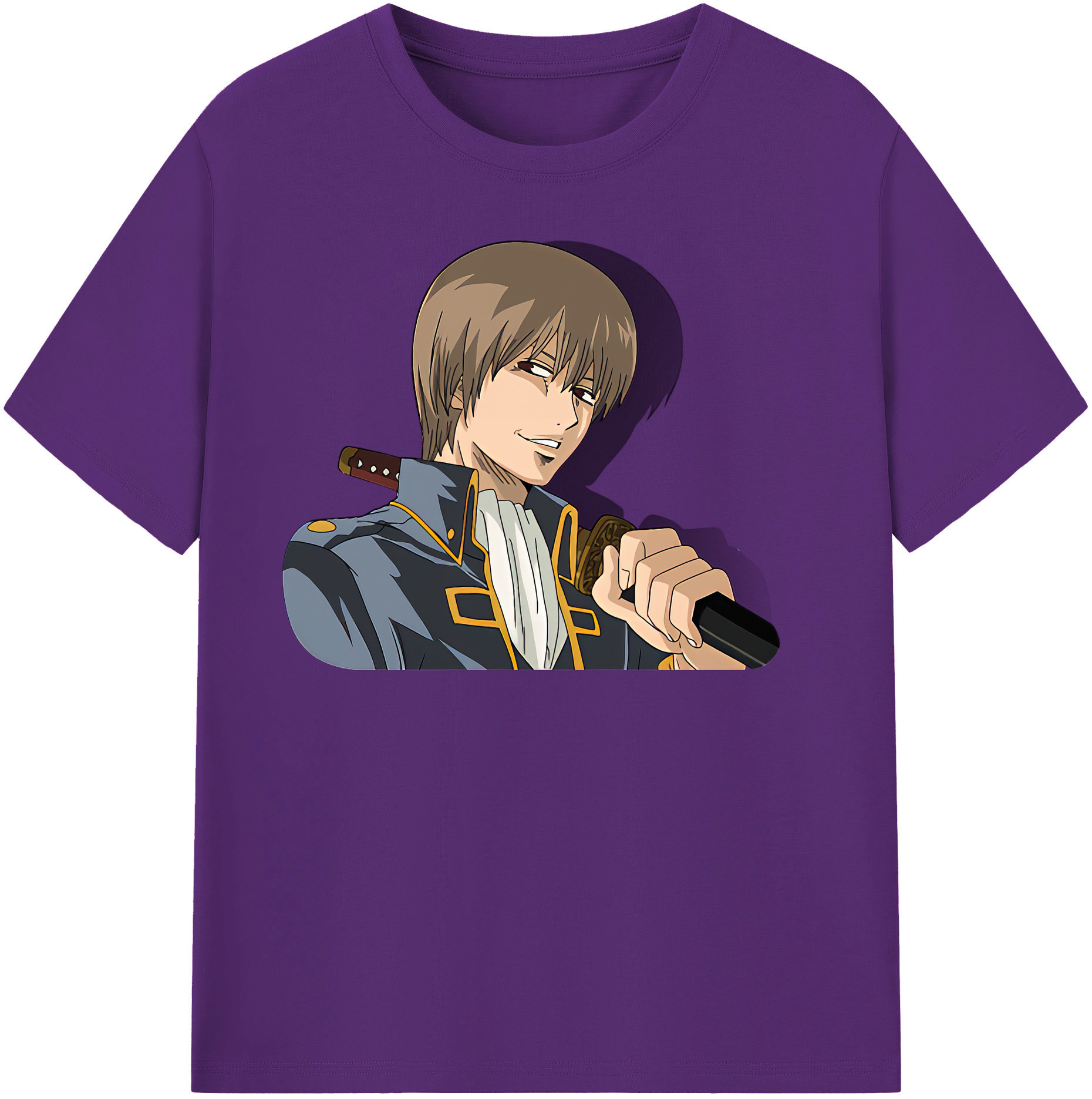（画像用） ぎんたま 坂田銀時（さかたぎんとき） 神楽 志村新八（しむら しんぱち） GINTAMA Sakata Gintoki Kagura Shimura Shinpachi 綿100％半袖Tシャツ（フロントプリント）