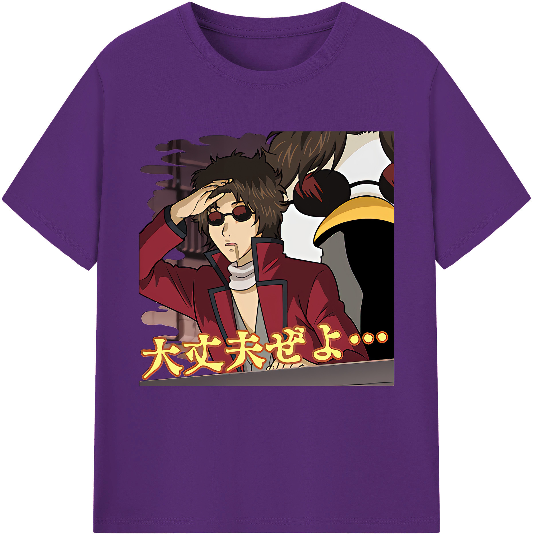 （画像用） ぎんたま 坂田銀時（さかたぎんとき） 神楽 志村新八（しむら しんぱち） GINTAMA Sakata Gintoki Kagura Shimura Shinpachi 綿100％半袖Tシャツ（フロントプリント）
