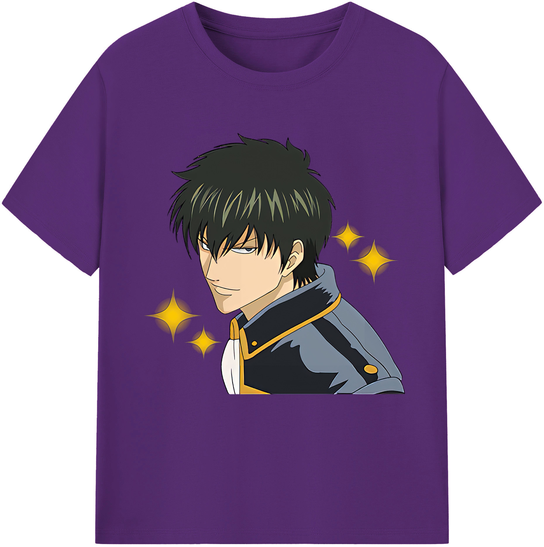 （画像用） ぎんたま 坂田銀時（さかたぎんとき） 神楽 志村新八（しむら しんぱち） GINTAMA Sakata Gintoki Kagura Shimura Shinpachi 綿100％半袖Tシャツ（フロントプリント）