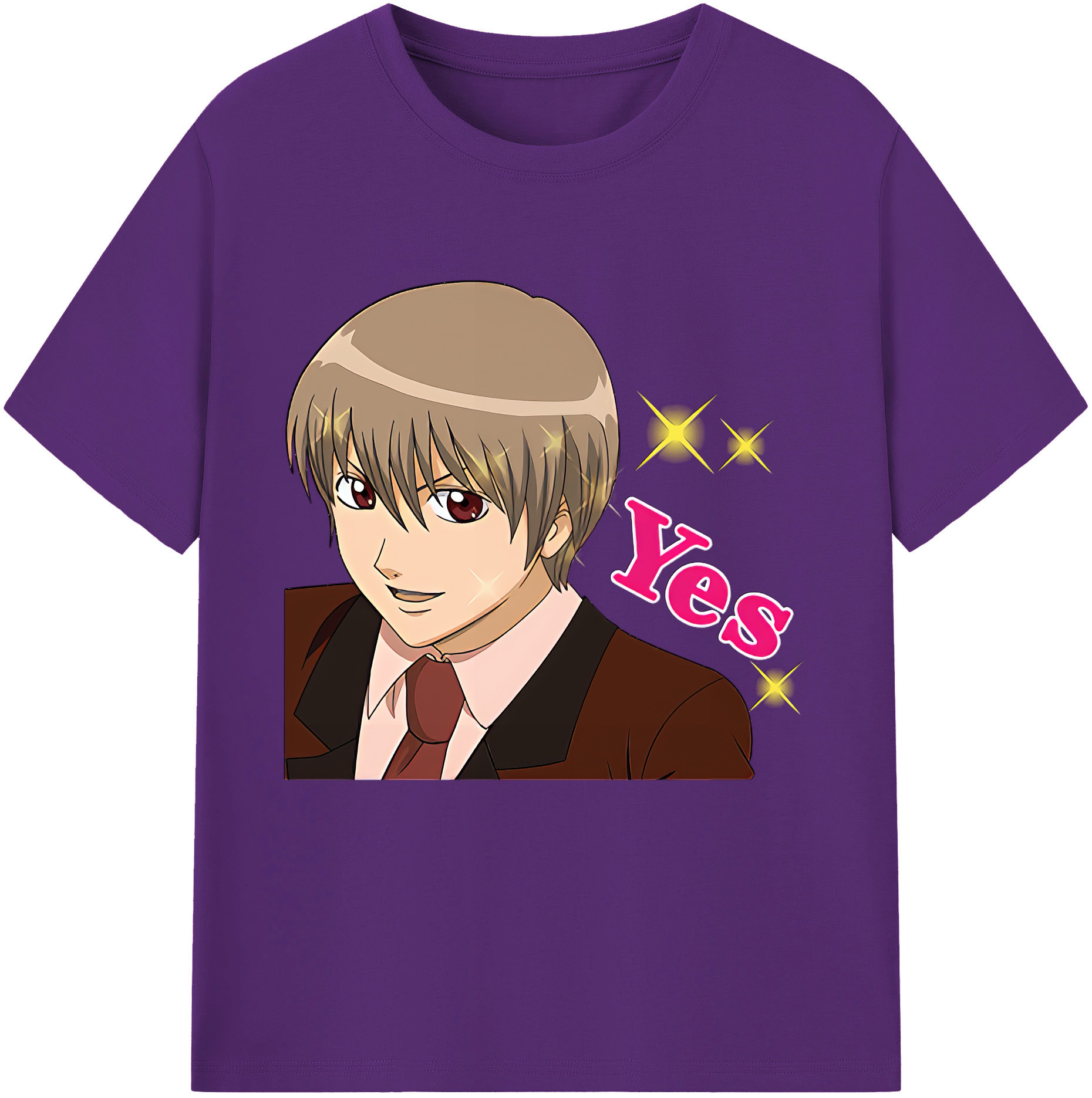 （画像用） ぎんたま 坂田銀時（さかたぎんとき） 神楽 志村新八（しむら しんぱち） GINTAMA Sakata Gintoki Kagura Shimura Shinpachi 綿100％半袖Tシャツ（フロントプリント）