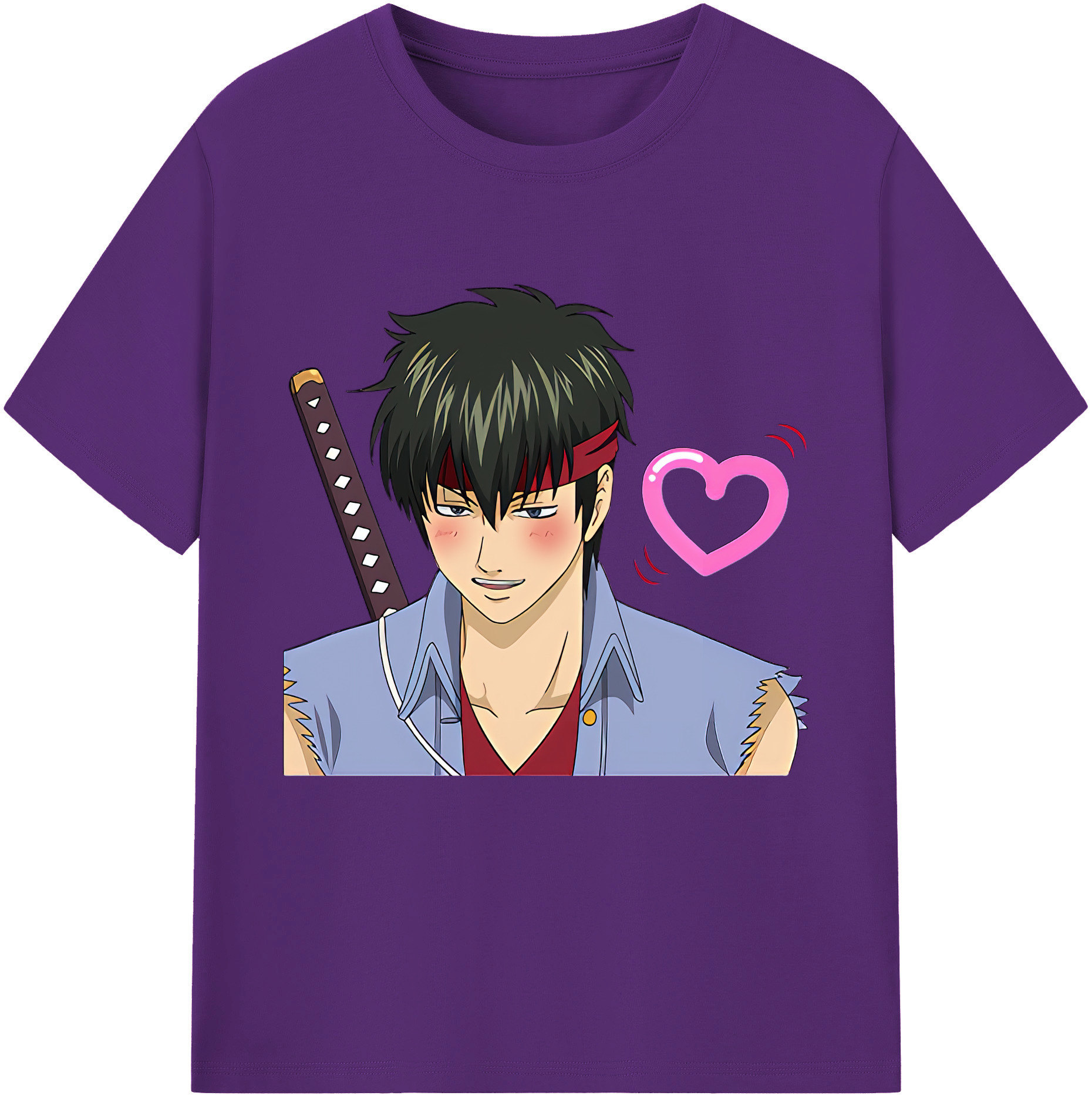 （画像用） ぎんたま 坂田銀時（さかたぎんとき） 神楽 志村新八（しむら しんぱち） GINTAMA Sakata Gintoki Kagura Shimura Shinpachi 綿100％半袖Tシャツ（フロントプリント）