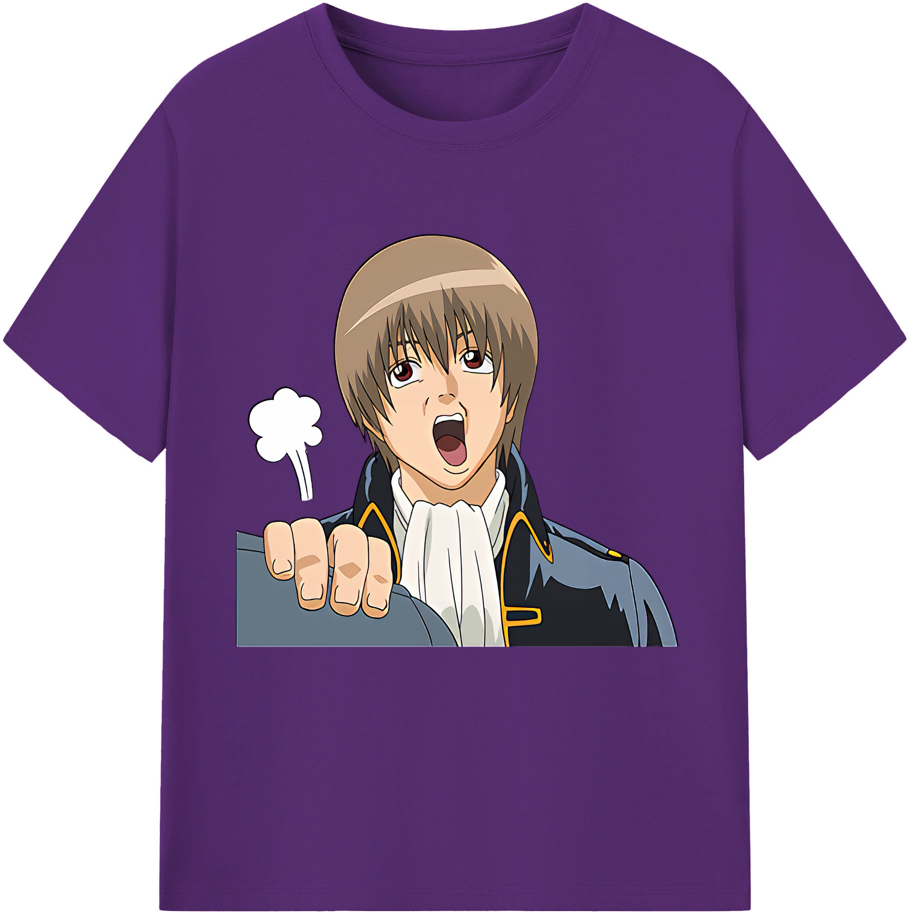 （画像用） ぎんたま 坂田銀時（さかたぎんとき） 神楽 志村新八（しむら しんぱち） GINTAMA Sakata Gintoki Kagura Shimura Shinpachi 綿100％半袖Tシャツ（フロントプリント）
