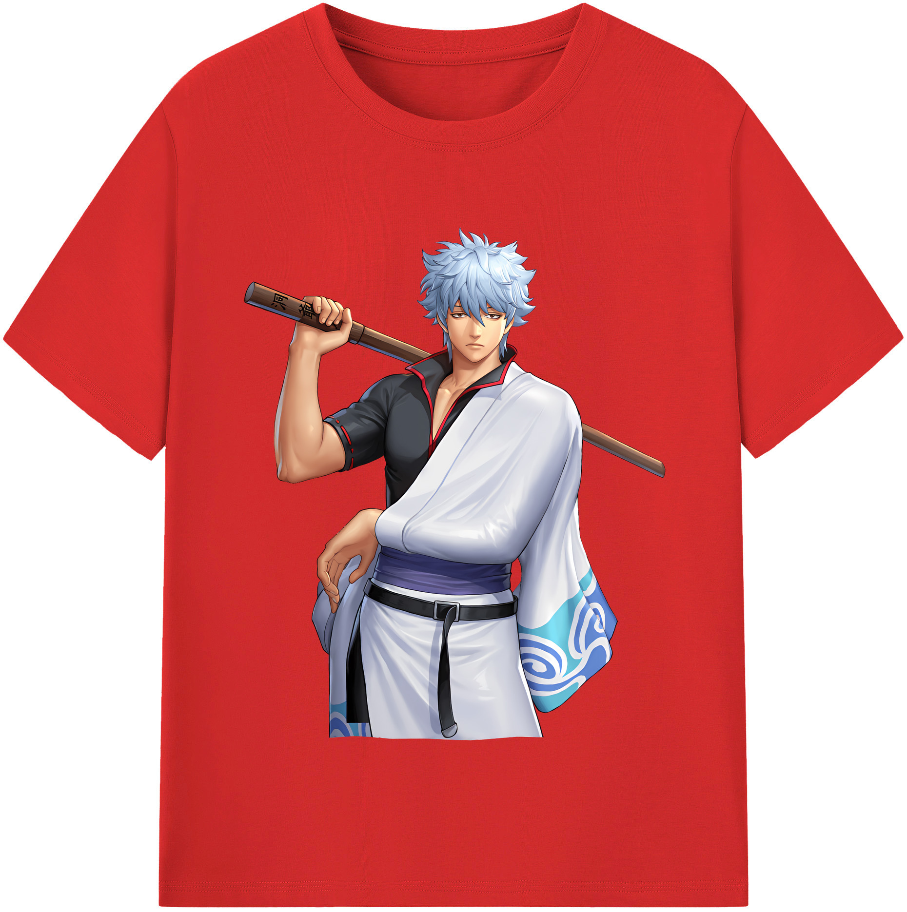 （画像用） ぎんたま 坂田銀時（さかたぎんとき） 神楽 志村新八（しむら しんぱち） GINTAMA Sakata Gintoki Kagura Shimura Shinpachi 綿100％半袖Tシャツ（フロントプリント）