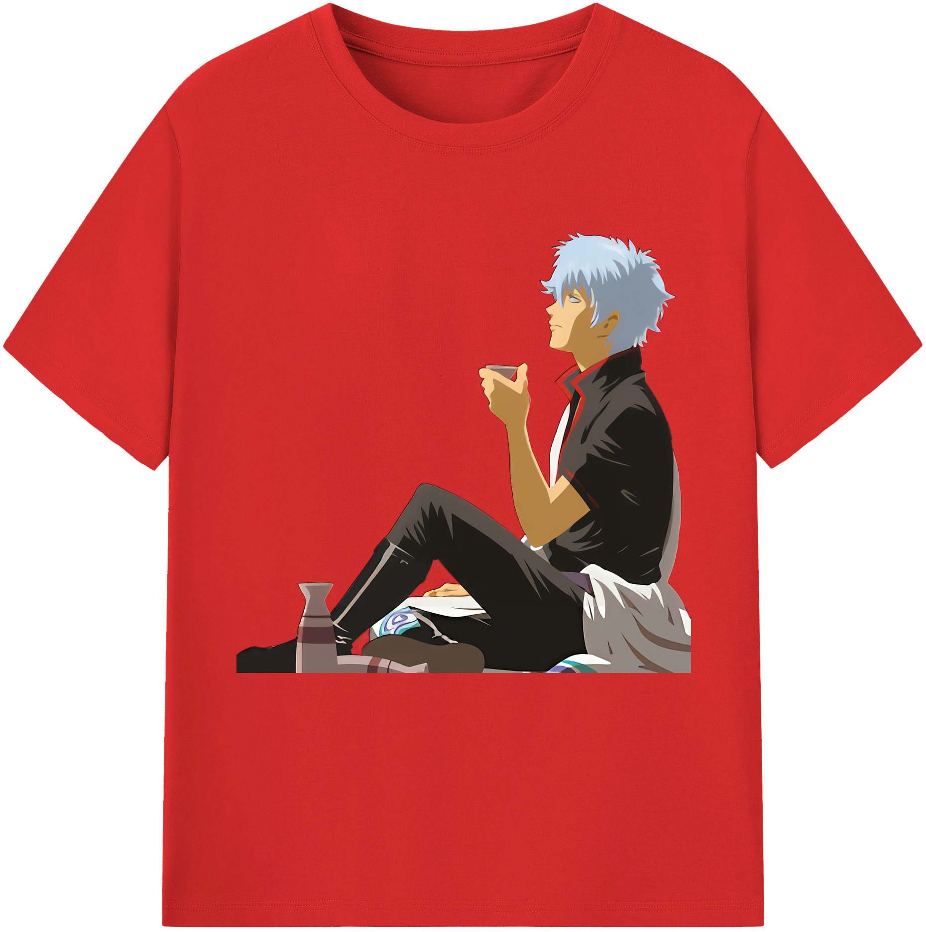 （画像用） ぎんたま 坂田銀時（さかたぎんとき） 神楽 志村新八（しむら しんぱち） GINTAMA Sakata Gintoki Kagura Shimura Shinpachi 綿100％半袖Tシャツ（フロントプリント）