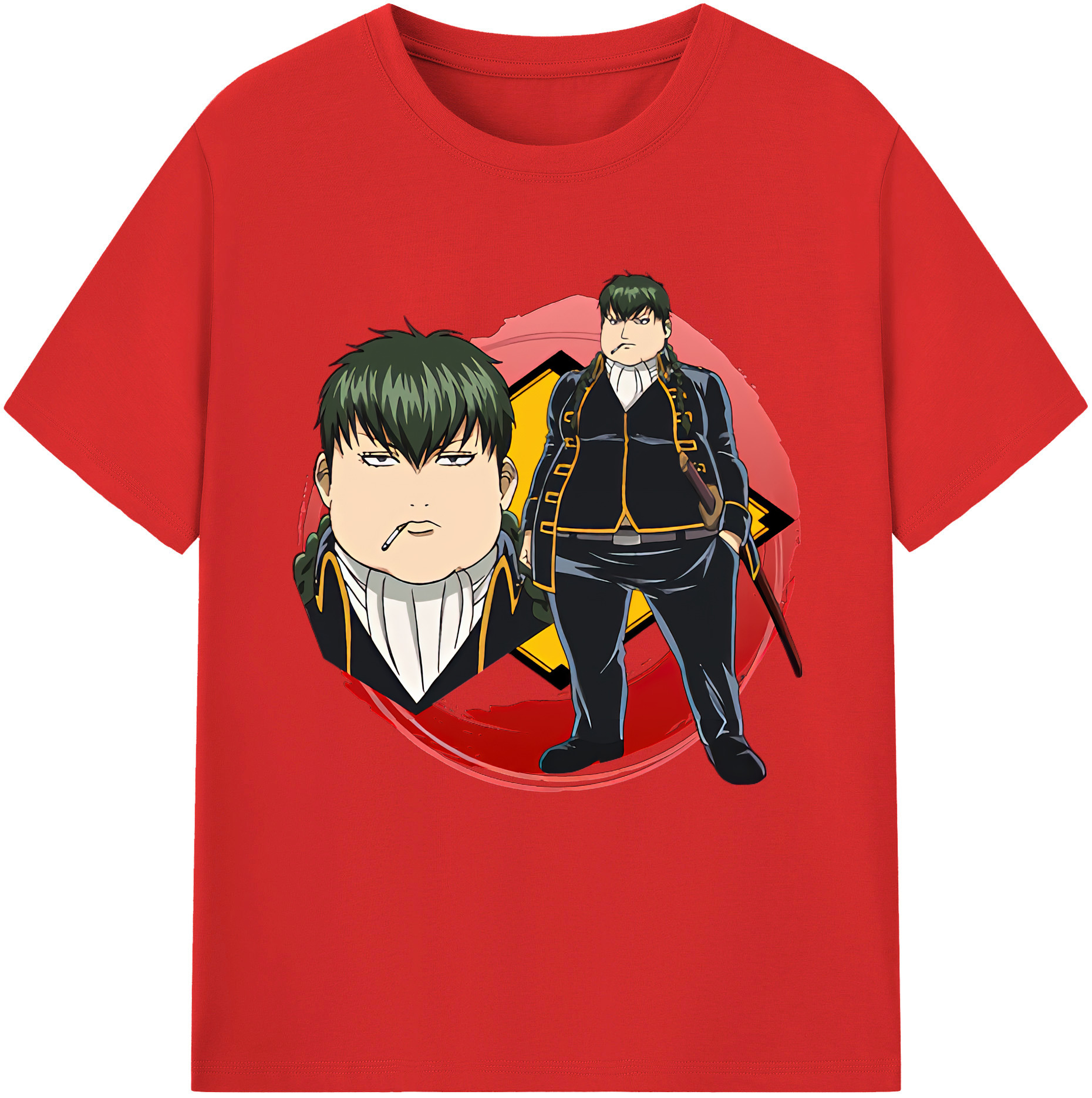 （画像用） ぎんたま 坂田銀時（さかたぎんとき） 神楽 志村新八（しむら しんぱち） GINTAMA Sakata Gintoki Kagura Shimura Shinpachi 綿100％半袖Tシャツ（フロントプリント）