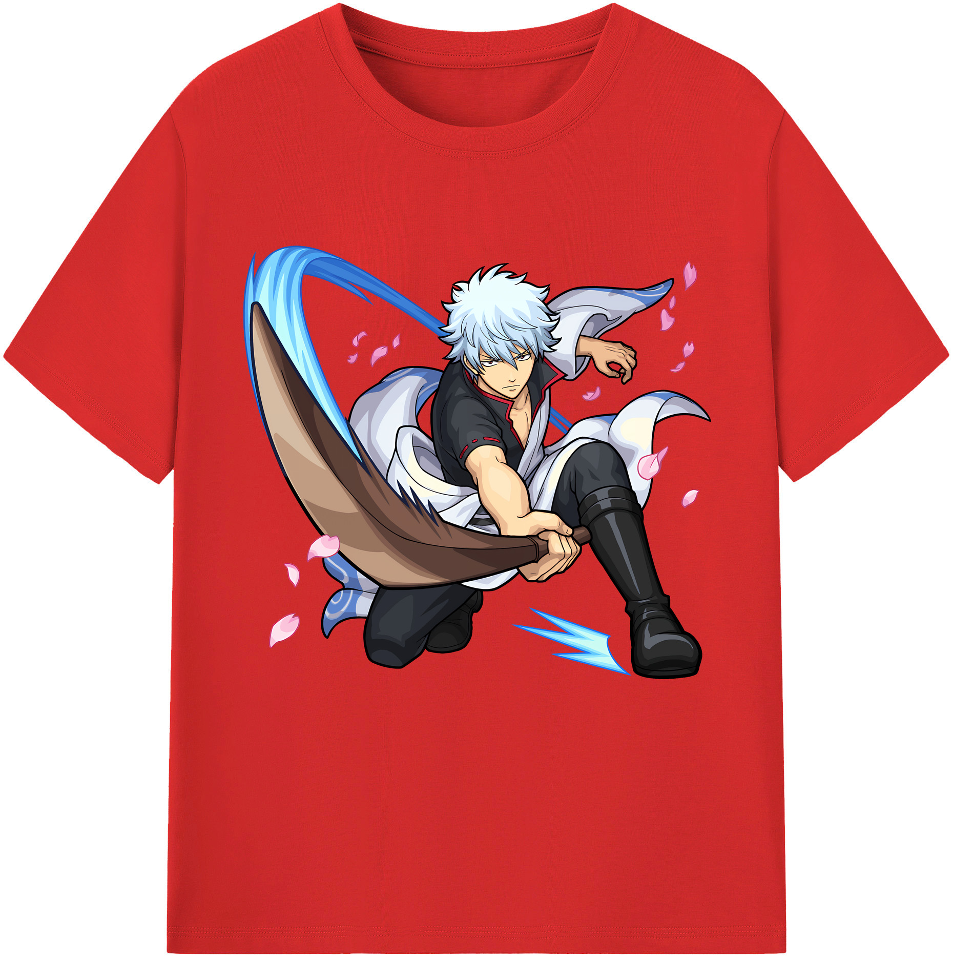 （画像用） ぎんたま 坂田銀時（さかたぎんとき） 神楽 志村新八（しむら しんぱち） GINTAMA Sakata Gintoki Kagura Shimura Shinpachi 綿100％半袖Tシャツ（フロントプリント）