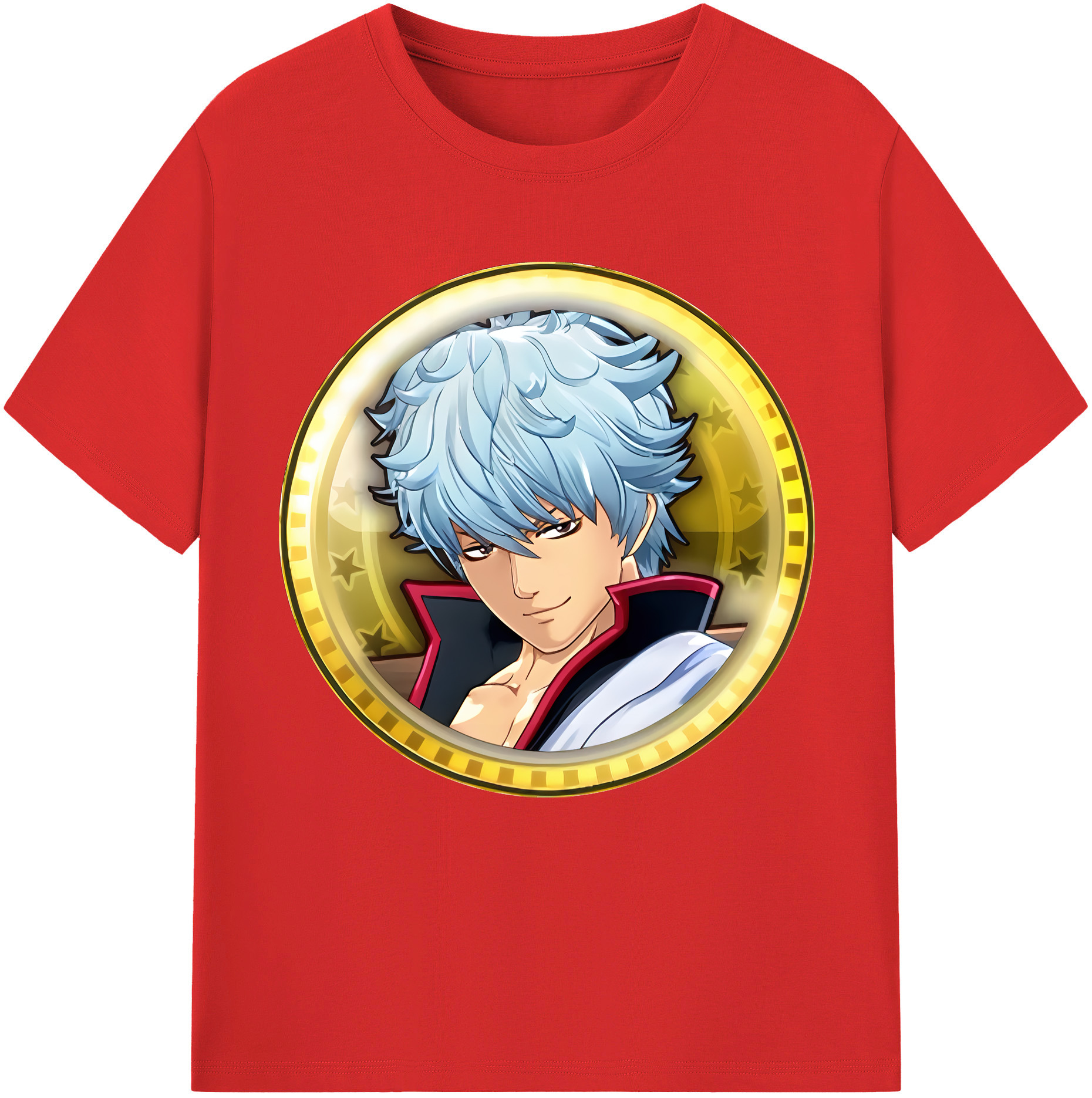 （画像用） ぎんたま 坂田銀時（さかたぎんとき） 神楽 志村新八（しむら しんぱち） GINTAMA Sakata Gintoki Kagura Shimura Shinpachi 綿100％半袖Tシャツ（フロントプリント）