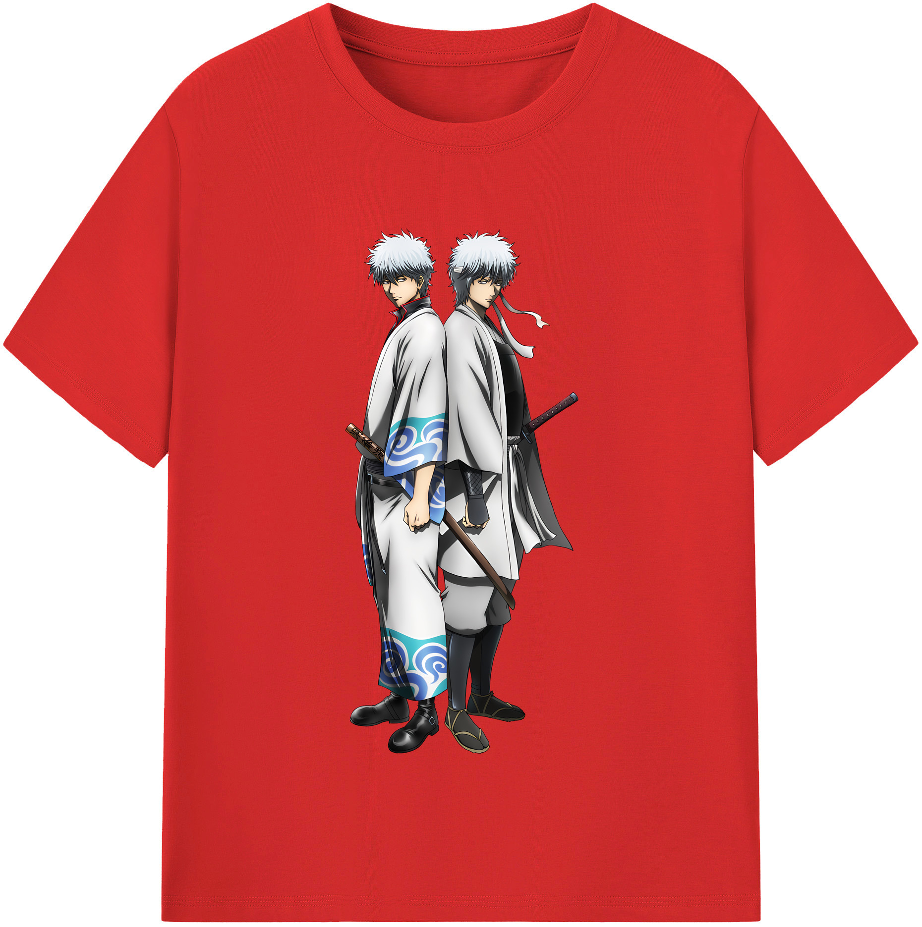 （画像用） ぎんたま 坂田銀時（さかたぎんとき） 神楽 志村新八（しむら しんぱち） GINTAMA Sakata Gintoki Kagura Shimura Shinpachi 綿100％半袖Tシャツ（フロントプリント）
