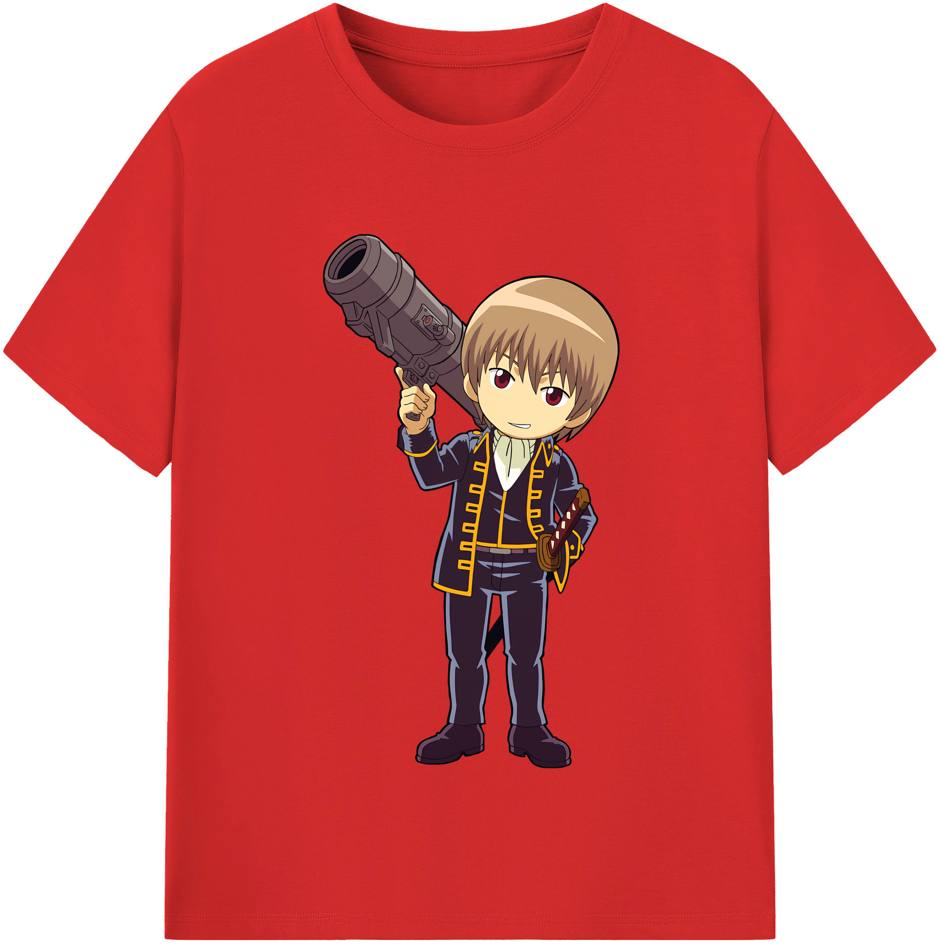 （画像用） ぎんたま 坂田銀時（さかたぎんとき） 神楽 志村新八（しむら しんぱち） GINTAMA Sakata Gintoki Kagura Shimura Shinpachi 綿100％半袖Tシャツ（フロントプリント）