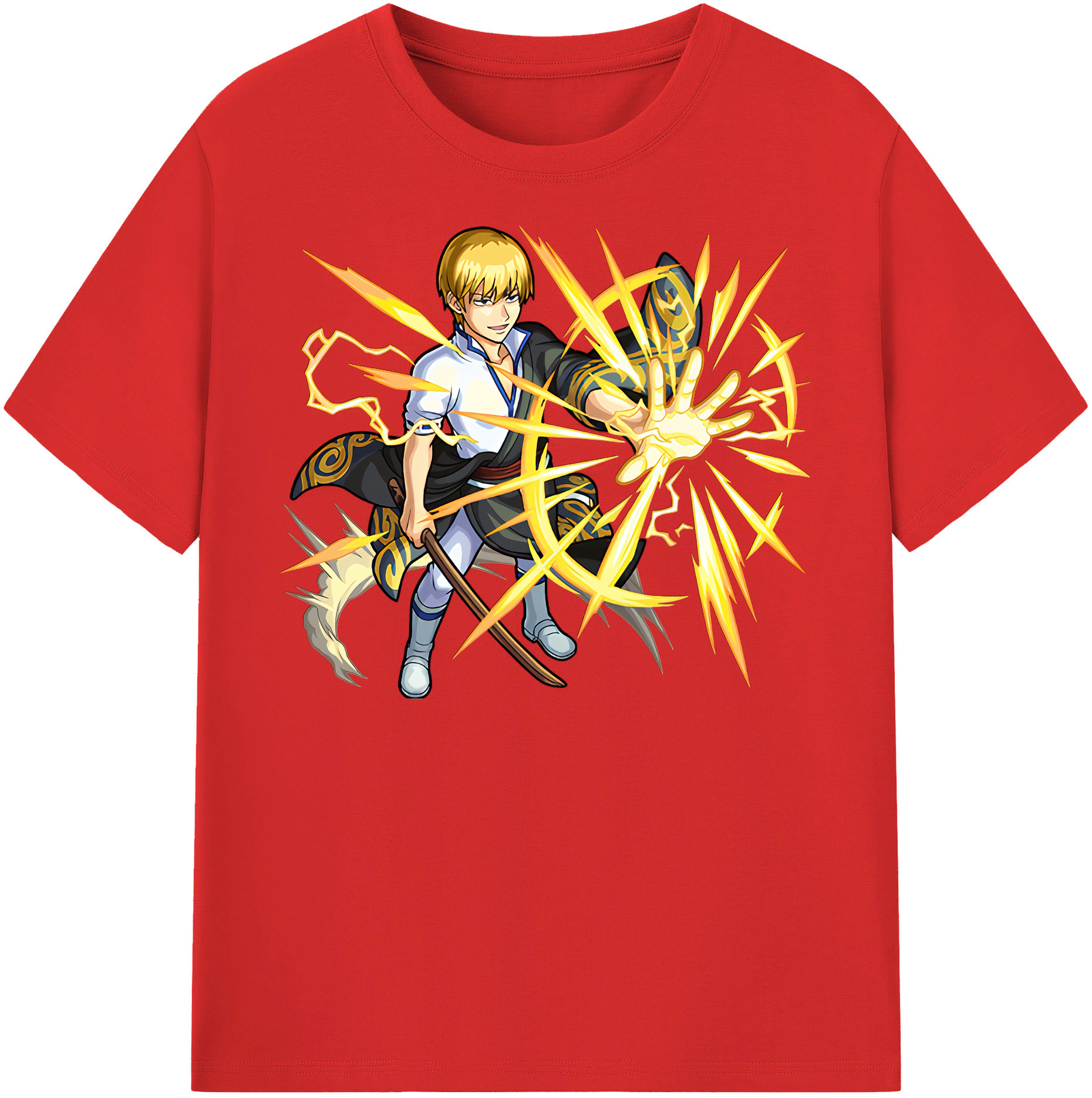 （画像用） ぎんたま 坂田銀時（さかたぎんとき） 神楽 志村新八（しむら しんぱち） GINTAMA Sakata Gintoki Kagura Shimura Shinpachi 綿100％半袖Tシャツ（フロントプリント）