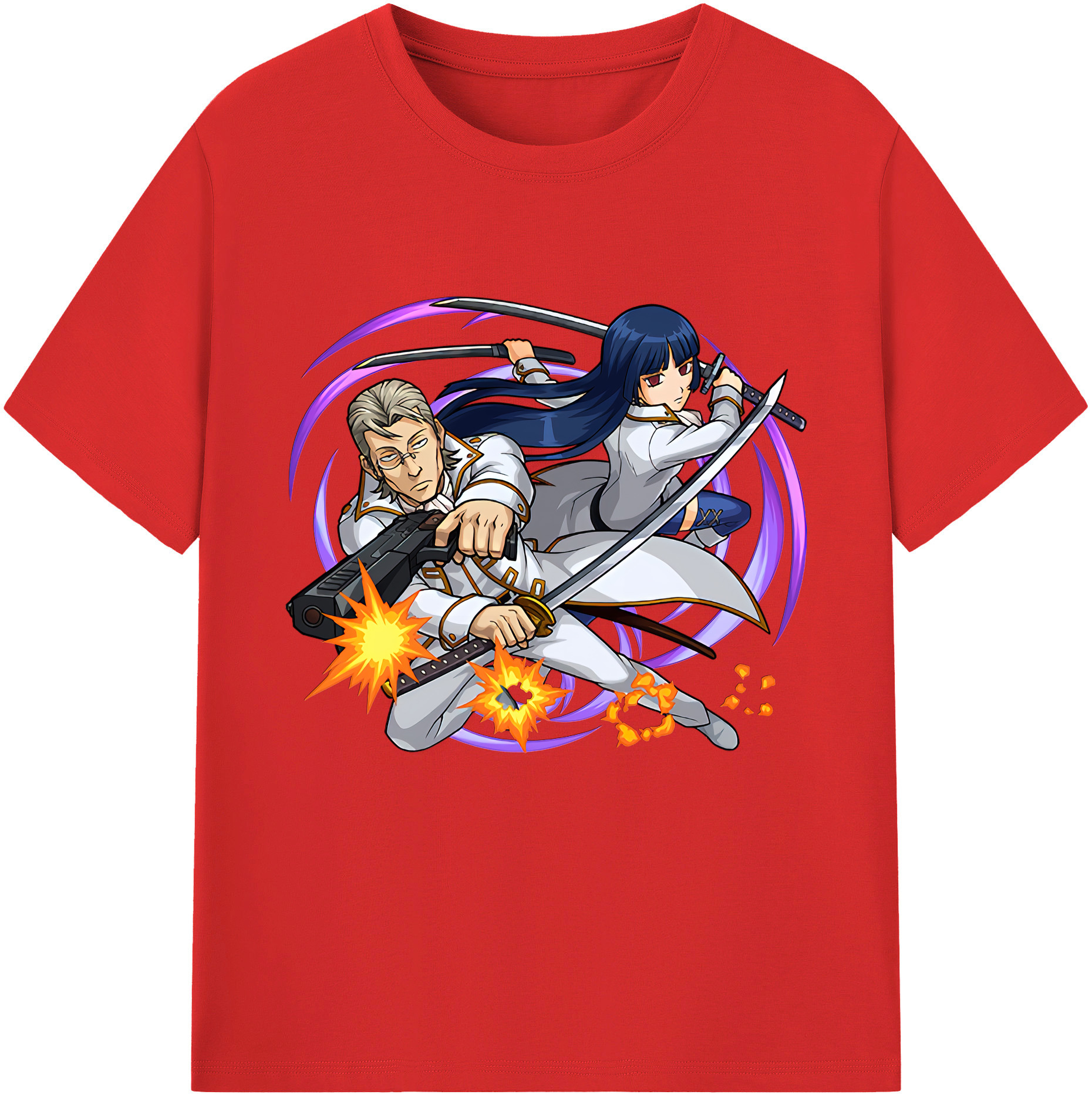 （画像用） ぎんたま 坂田銀時（さかたぎんとき） 神楽 志村新八（しむら しんぱち） GINTAMA Sakata Gintoki Kagura Shimura Shinpachi 綿100％半袖Tシャツ（フロントプリント）