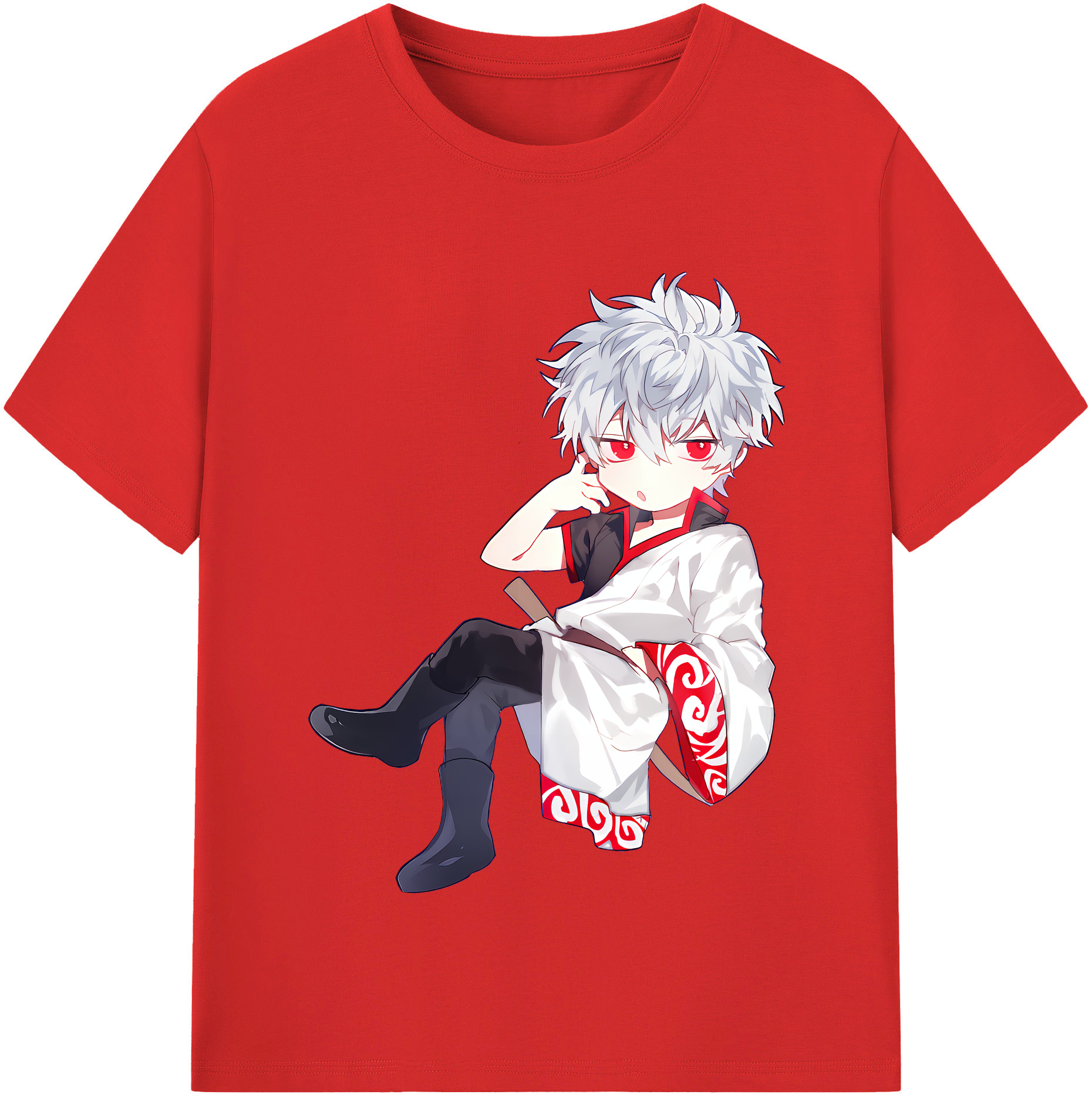 （画像用） ぎんたま 坂田銀時（さかたぎんとき） 神楽 志村新八（しむら しんぱち） GINTAMA Sakata Gintoki Kagura Shimura Shinpachi 綿100％半袖Tシャツ（フロントプリント）