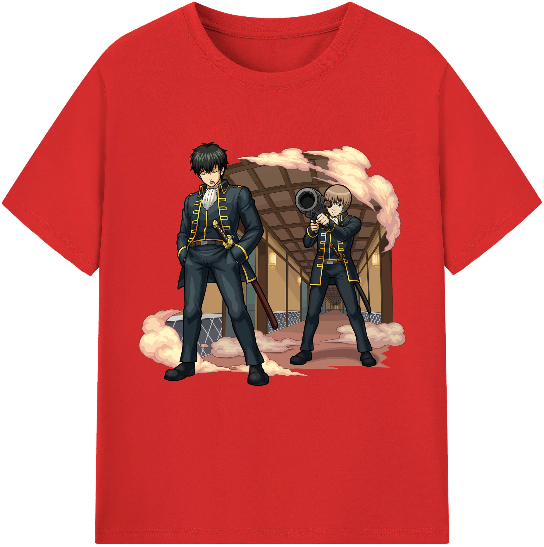 （画像用） ぎんたま 坂田銀時（さかたぎんとき） 神楽 志村新八（しむら しんぱち） GINTAMA Sakata Gintoki Kagura Shimura Shinpachi 綿100％半袖Tシャツ（フロントプリント）