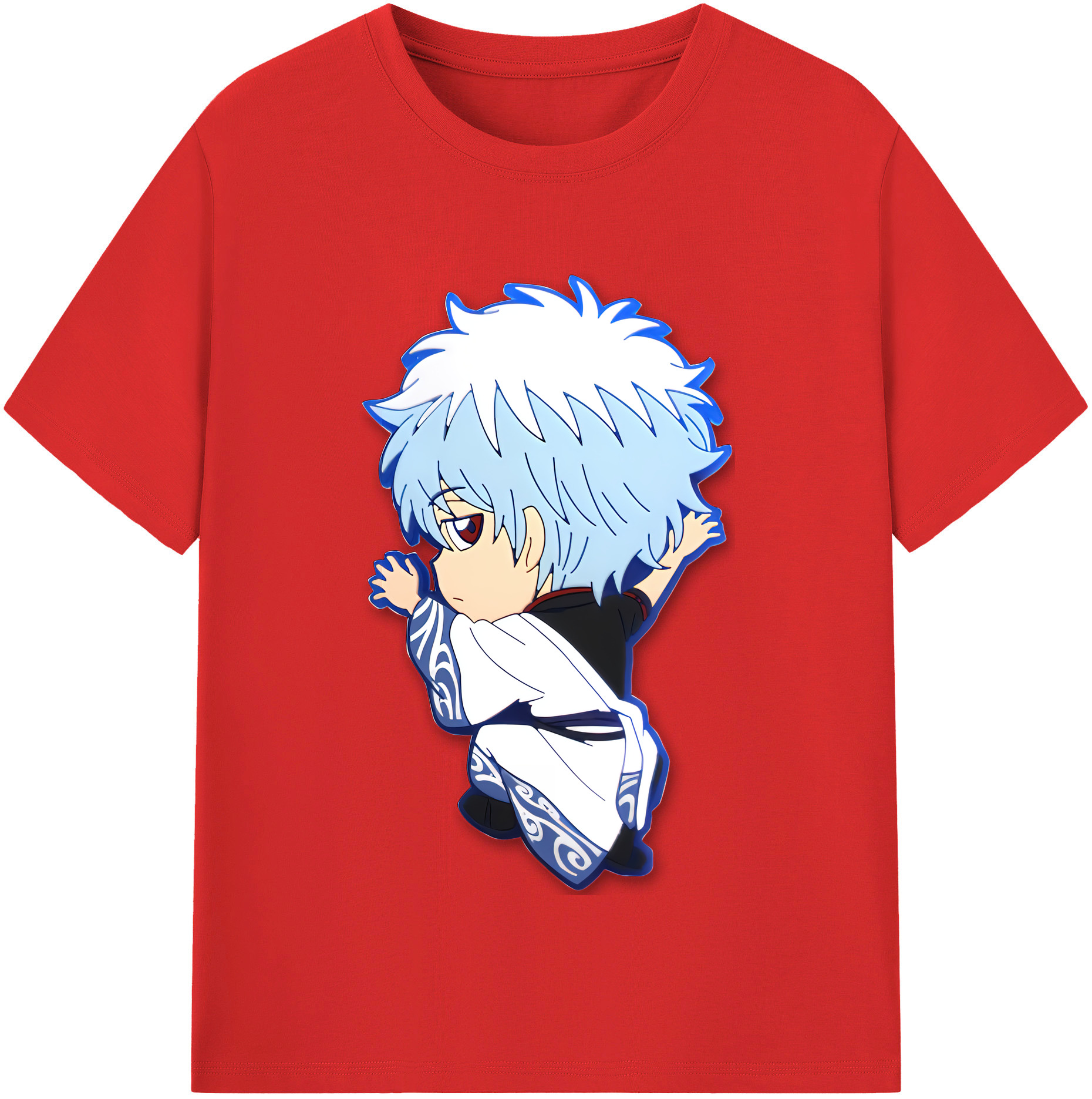 （画像用） ぎんたま 坂田銀時（さかたぎんとき） 神楽 志村新八（しむら しんぱち） GINTAMA Sakata Gintoki Kagura Shimura Shinpachi 綿100％半袖Tシャツ（フロントプリント）
