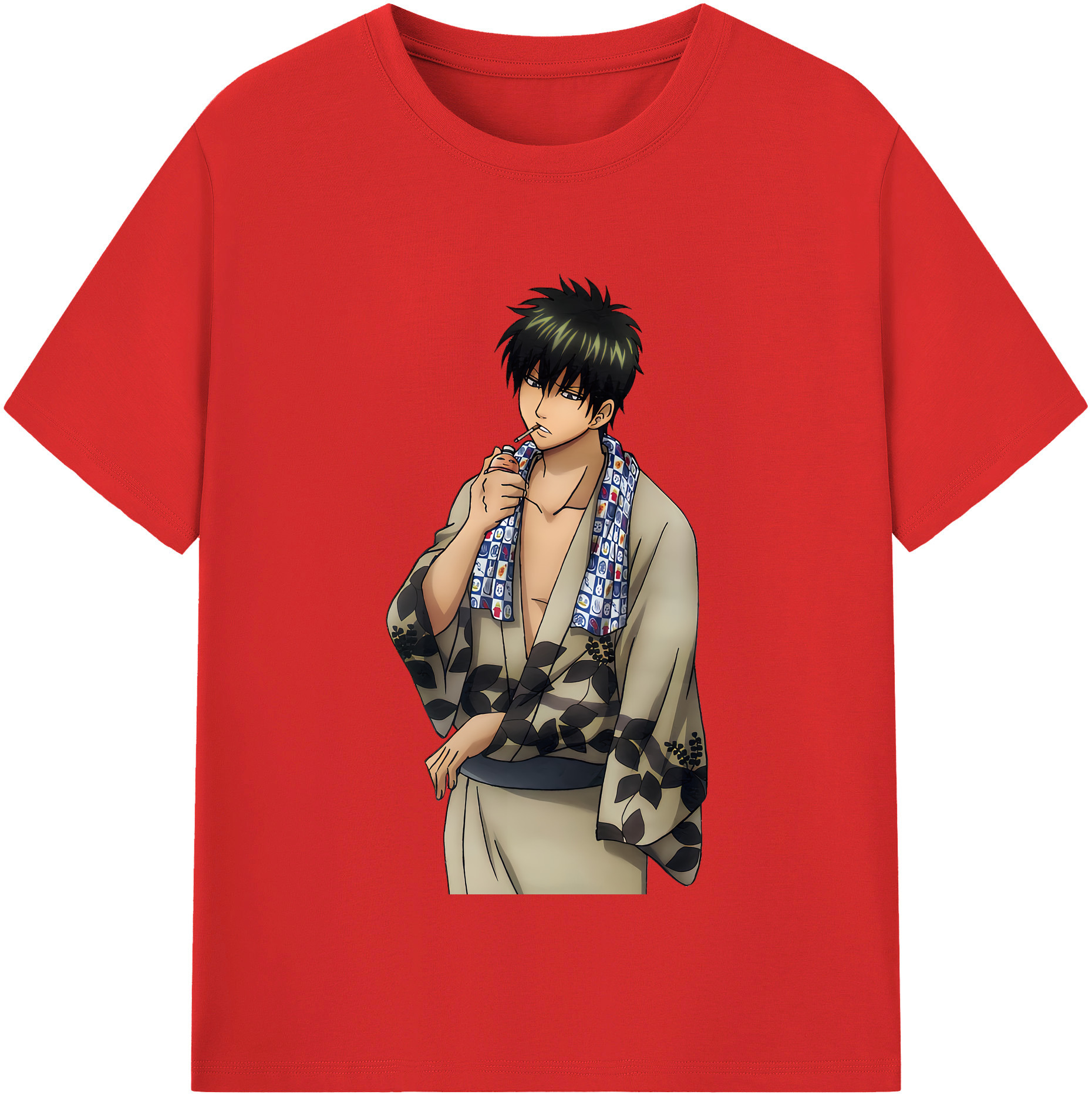 （画像用） ぎんたま 坂田銀時（さかたぎんとき） 神楽 志村新八（しむら しんぱち） GINTAMA Sakata Gintoki Kagura Shimura Shinpachi 綿100％半袖Tシャツ（フロントプリント）