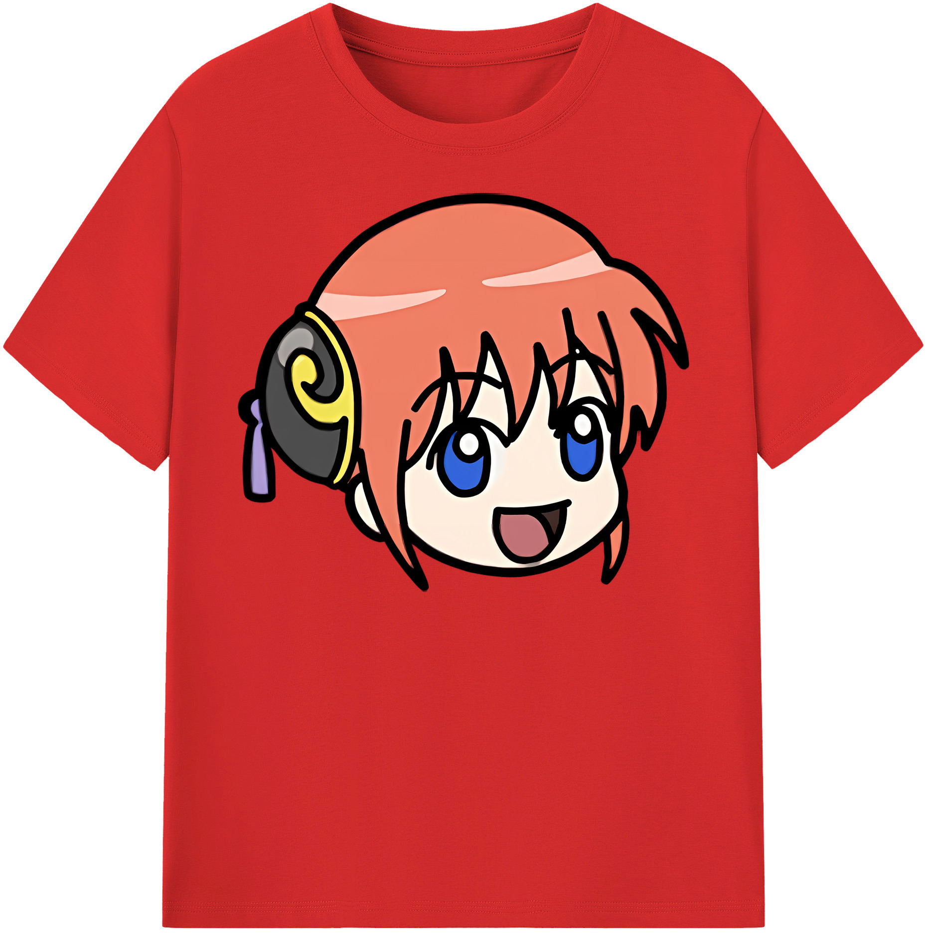 （画像用） ぎんたま 坂田銀時（さかたぎんとき） 神楽 志村新八（しむら しんぱち） GINTAMA Sakata Gintoki Kagura Shimura Shinpachi 綿100％半袖Tシャツ（フロントプリント）