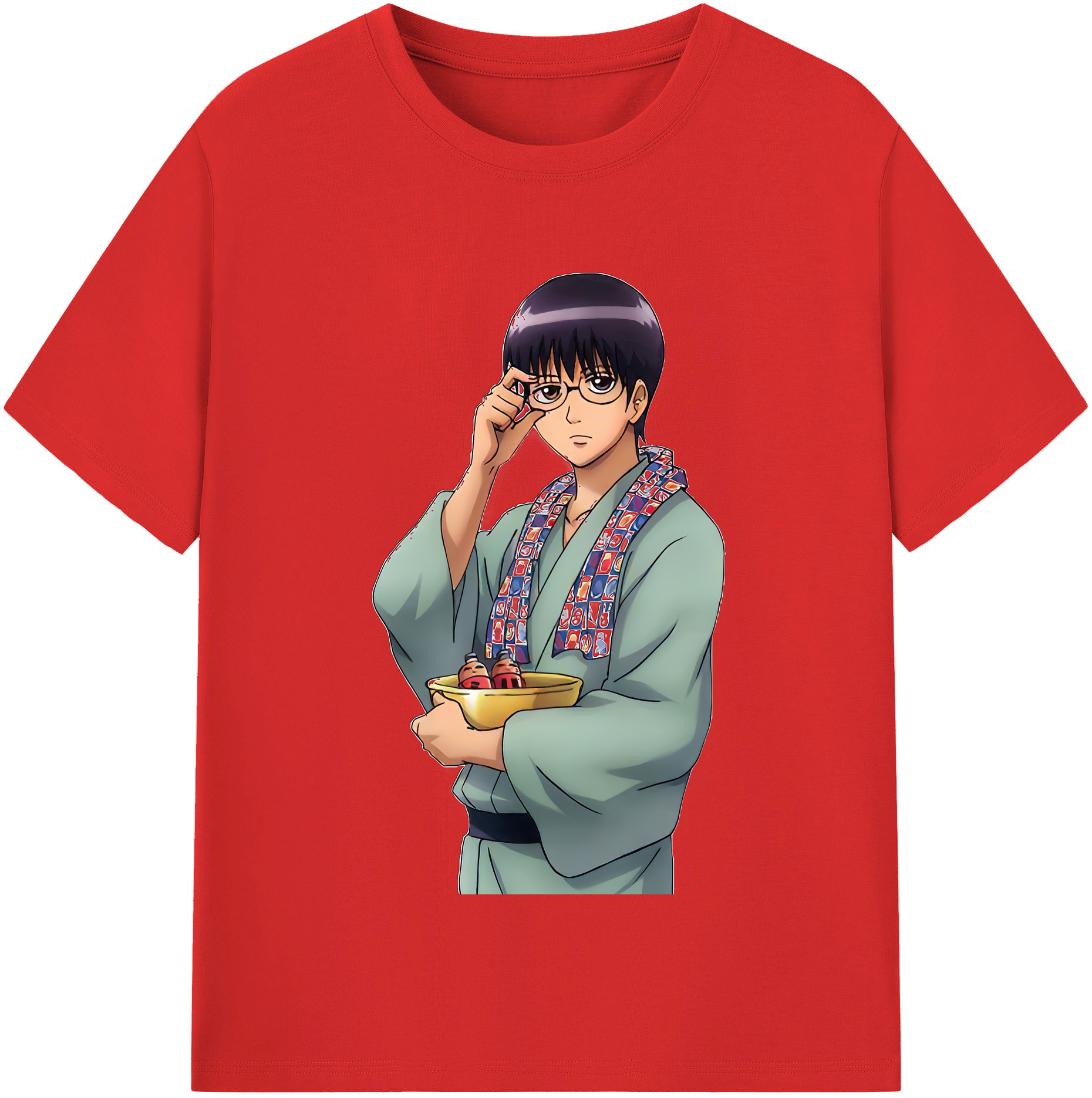 （画像用） ぎんたま 坂田銀時（さかたぎんとき） 神楽 志村新八（しむら しんぱち） GINTAMA Sakata Gintoki Kagura Shimura Shinpachi 綿100％半袖Tシャツ（フロントプリント）