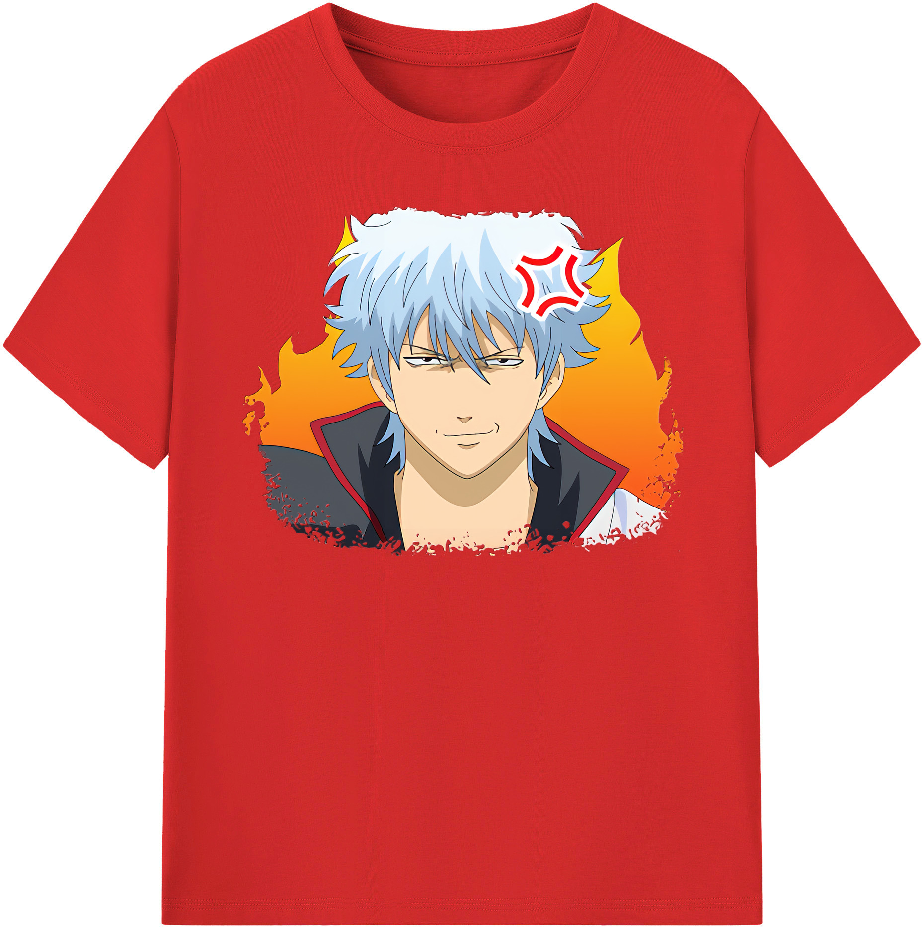 （画像用） ぎんたま 坂田銀時（さかたぎんとき） 神楽 志村新八（しむら しんぱち） GINTAMA Sakata Gintoki Kagura Shimura Shinpachi 綿100％半袖Tシャツ（フロントプリント）