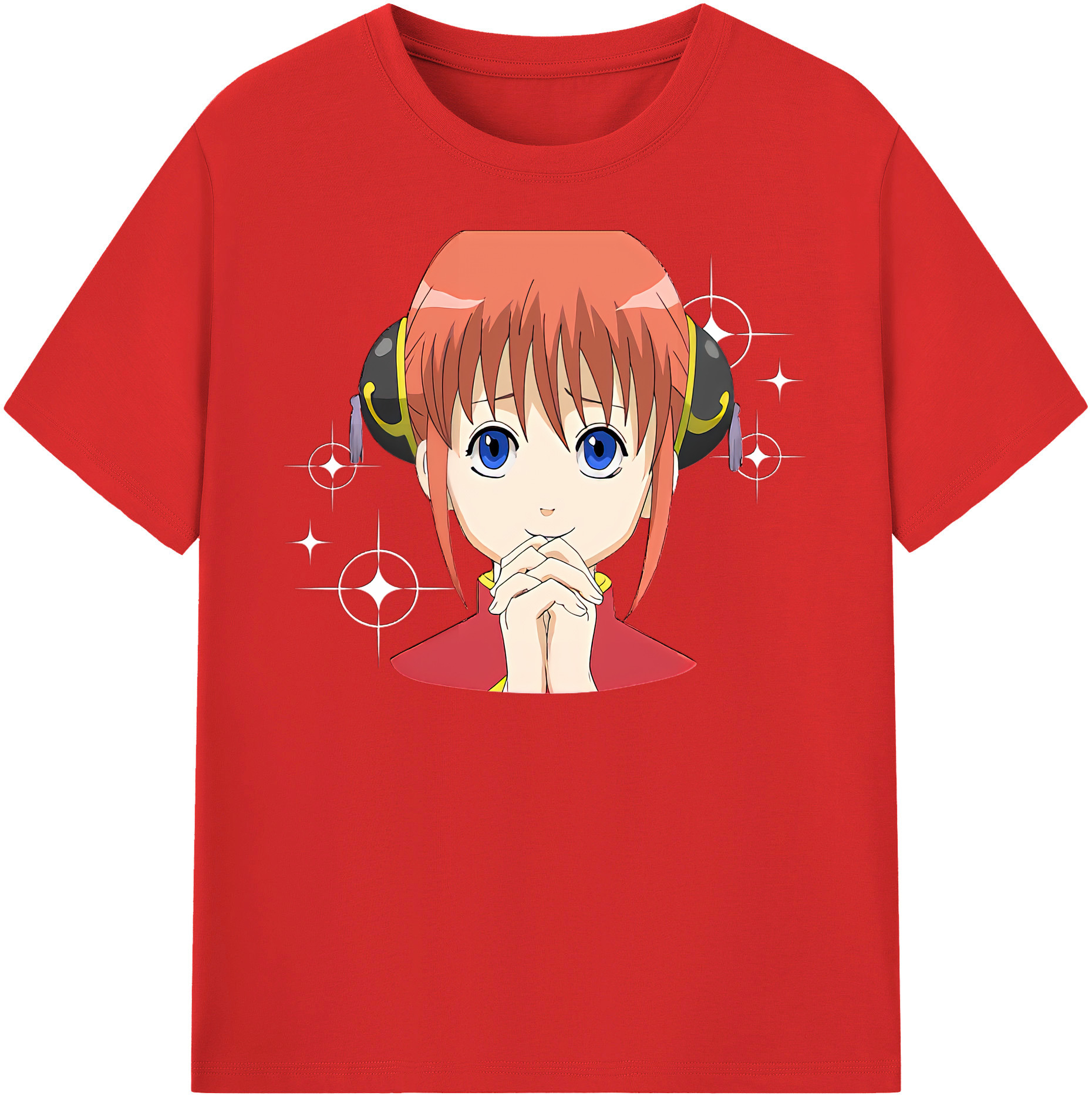 （画像用） ぎんたま 坂田銀時（さかたぎんとき） 神楽 志村新八（しむら しんぱち） GINTAMA Sakata Gintoki Kagura Shimura Shinpachi 綿100％半袖Tシャツ（フロントプリント）