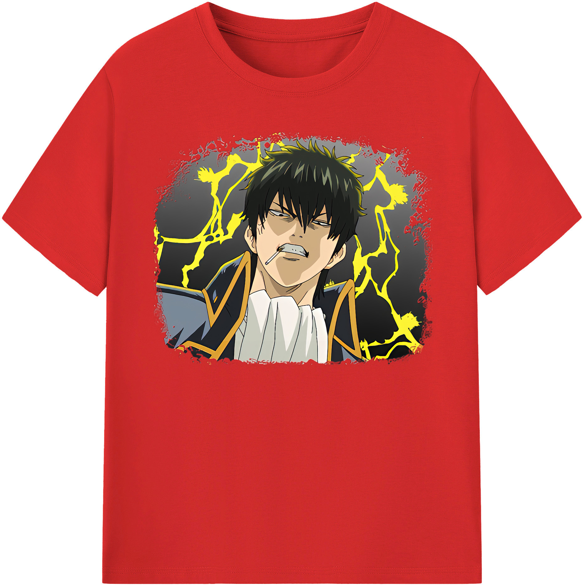 （画像用） ぎんたま 坂田銀時（さかたぎんとき） 神楽 志村新八（しむら しんぱち） GINTAMA Sakata Gintoki Kagura Shimura Shinpachi 綿100％半袖Tシャツ（フロントプリント）
