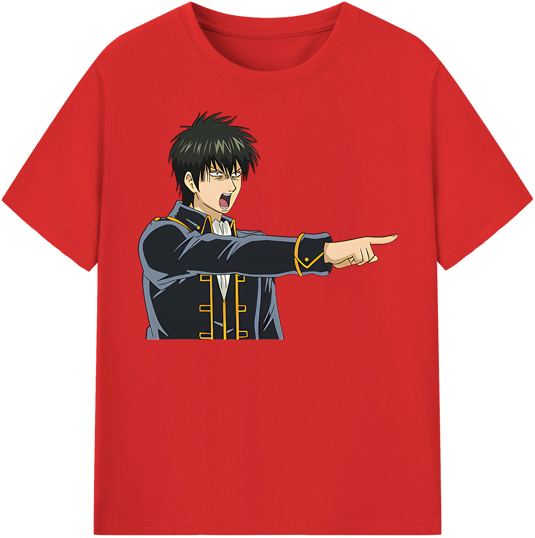 （画像用） ぎんたま 坂田銀時（さかたぎんとき） 神楽 志村新八（しむら しんぱち） GINTAMA Sakata Gintoki Kagura Shimura Shinpachi 綿100％半袖Tシャツ（フロントプリント）