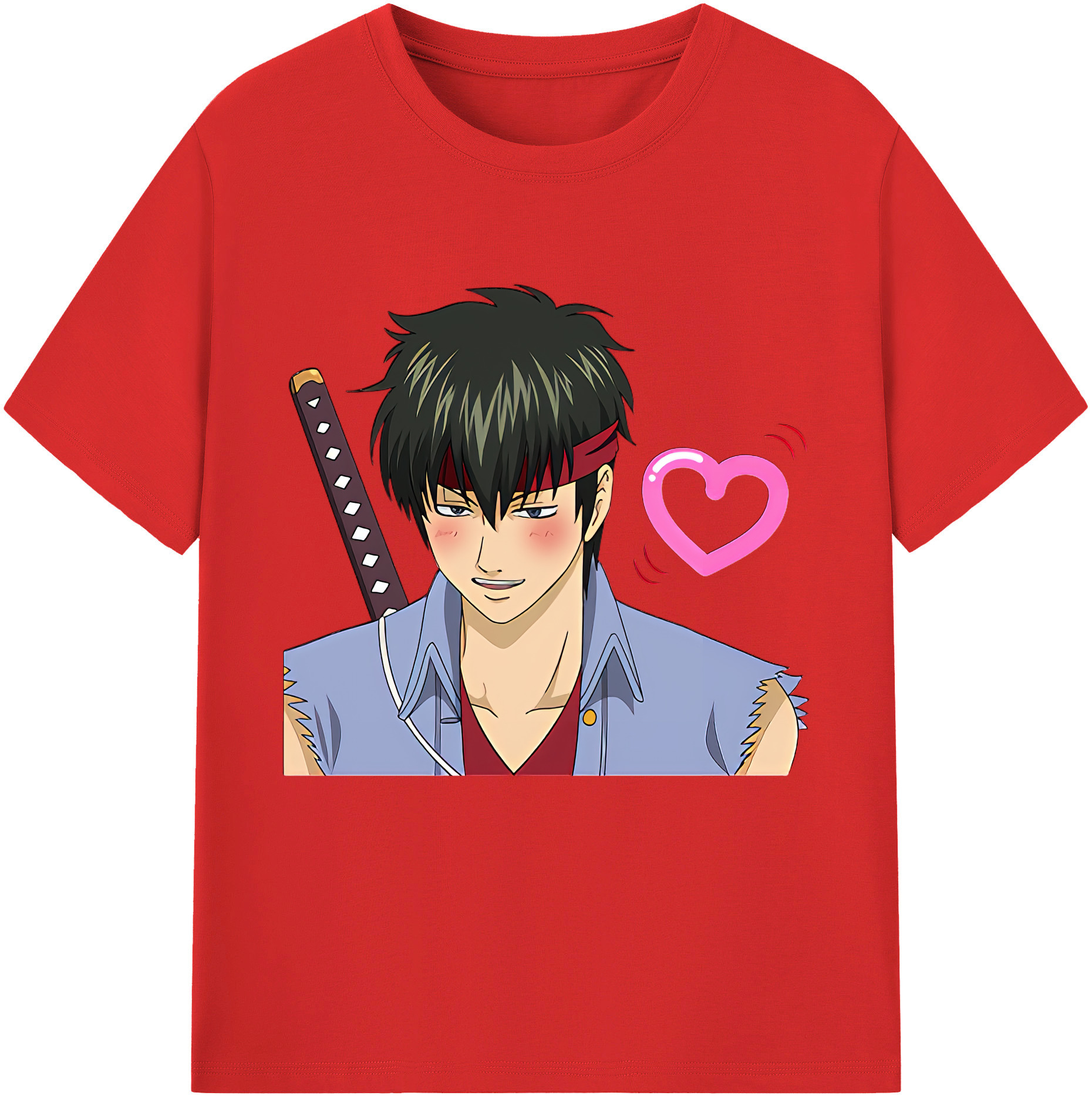 （画像用） ぎんたま 坂田銀時（さかたぎんとき） 神楽 志村新八（しむら しんぱち） GINTAMA Sakata Gintoki Kagura Shimura Shinpachi 綿100％半袖Tシャツ（フロントプリント）