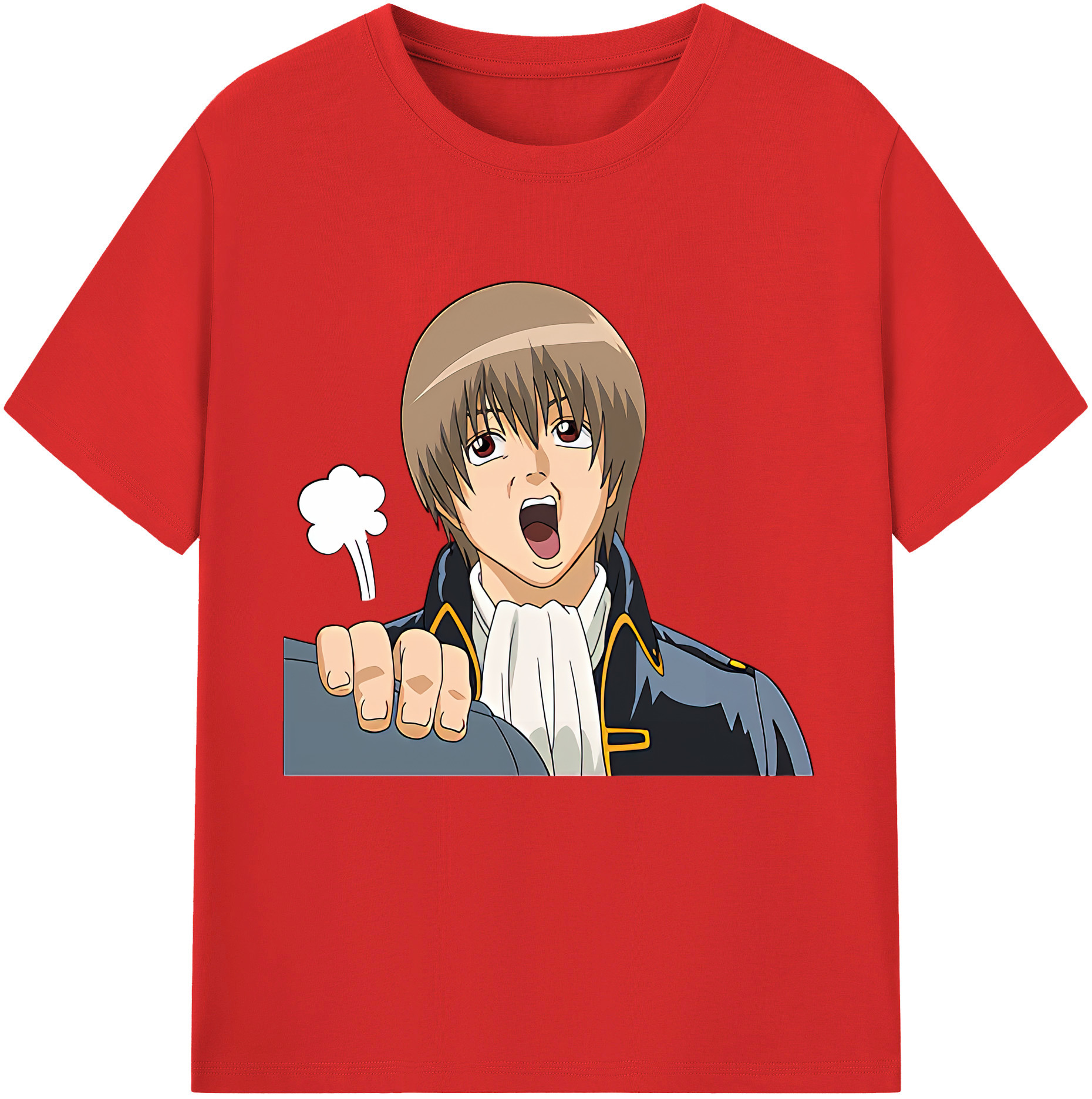 （画像用） ぎんたま 坂田銀時（さかたぎんとき） 神楽 志村新八（しむら しんぱち） GINTAMA Sakata Gintoki Kagura Shimura Shinpachi 綿100％半袖Tシャツ（フロントプリント）