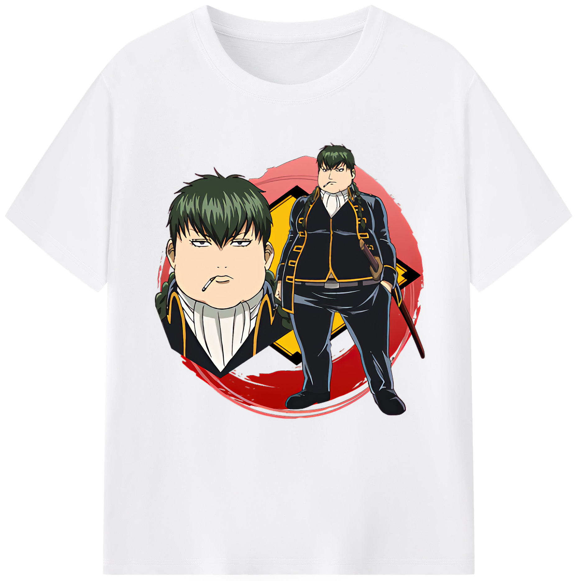 （画像用） ぎんたま 坂田銀時（さかたぎんとき） 神楽 志村新八（しむら しんぱち） GINTAMA Sakata Gintoki Kagura Shimura Shinpachi 綿100％半袖Tシャツ（フロントプリント）
