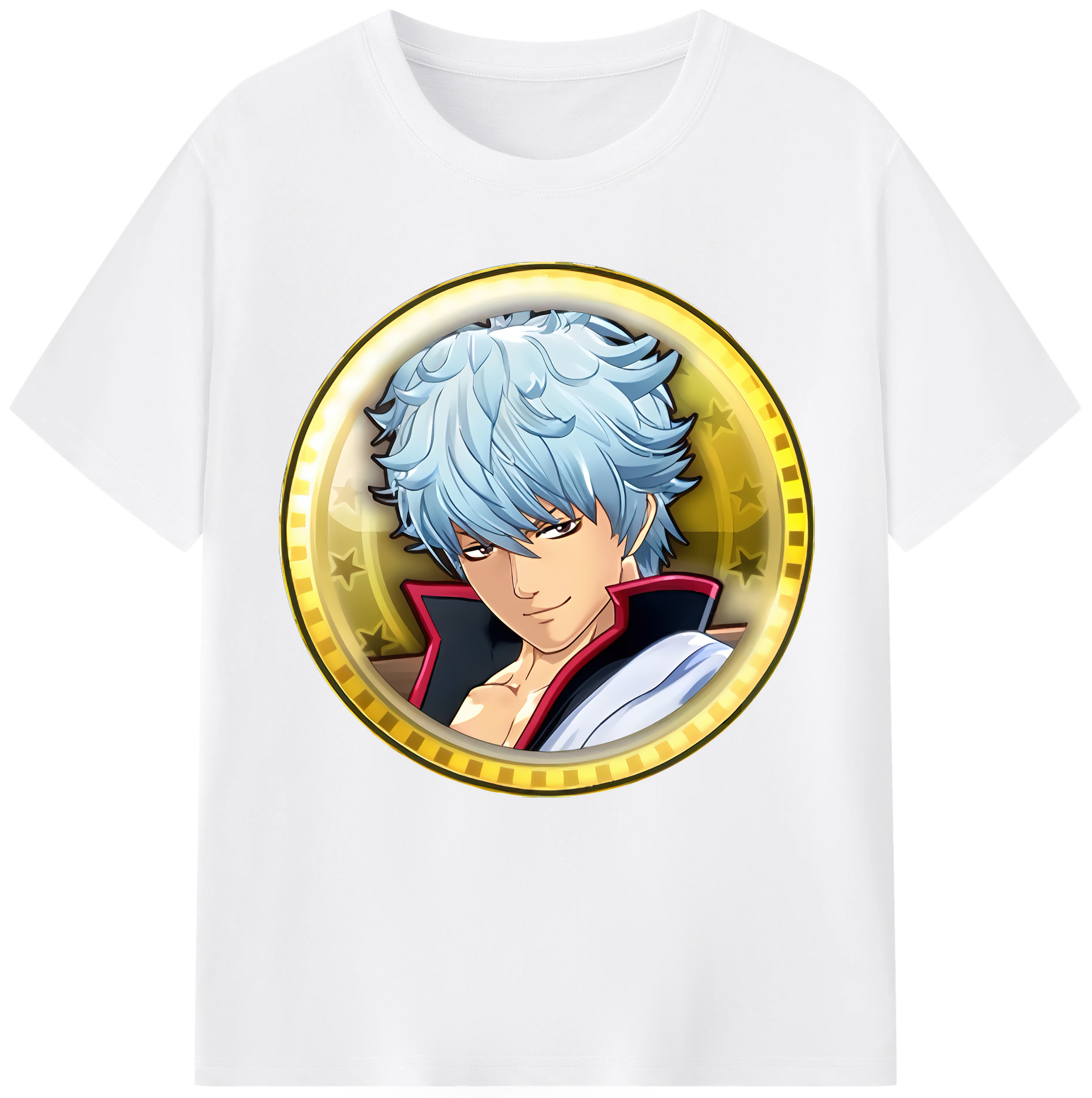 （画像用） ぎんたま 坂田銀時（さかたぎんとき） 神楽 志村新八（しむら しんぱち） GINTAMA Sakata Gintoki Kagura Shimura Shinpachi 綿100％半袖Tシャツ（フロントプリント）