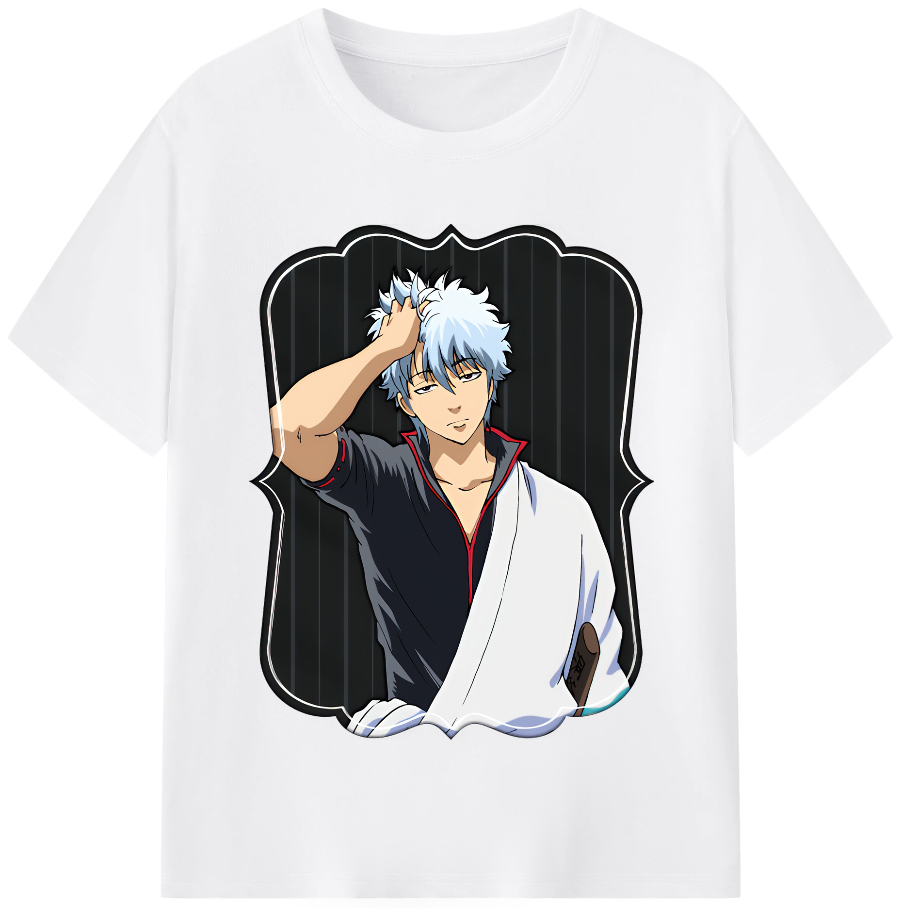 （画像用） ぎんたま 坂田銀時（さかたぎんとき） 神楽 志村新八（しむら しんぱち） GINTAMA Sakata Gintoki Kagura Shimura Shinpachi 綿100％半袖Tシャツ（フロントプリント）