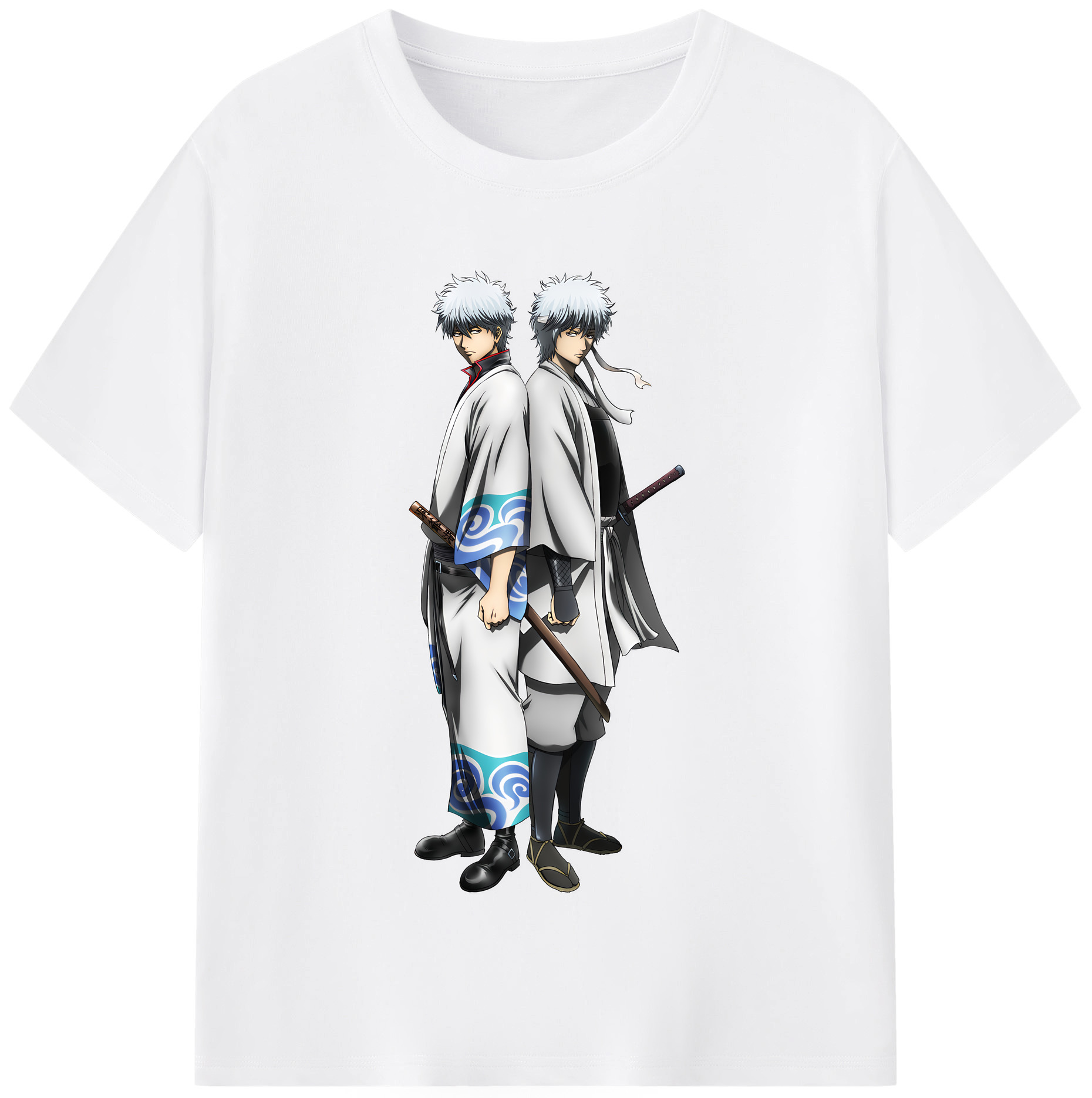 （画像用） ぎんたま 坂田銀時（さかたぎんとき） 神楽 志村新八（しむら しんぱち） GINTAMA Sakata Gintoki Kagura Shimura Shinpachi 綿100％半袖Tシャツ（フロントプリント）