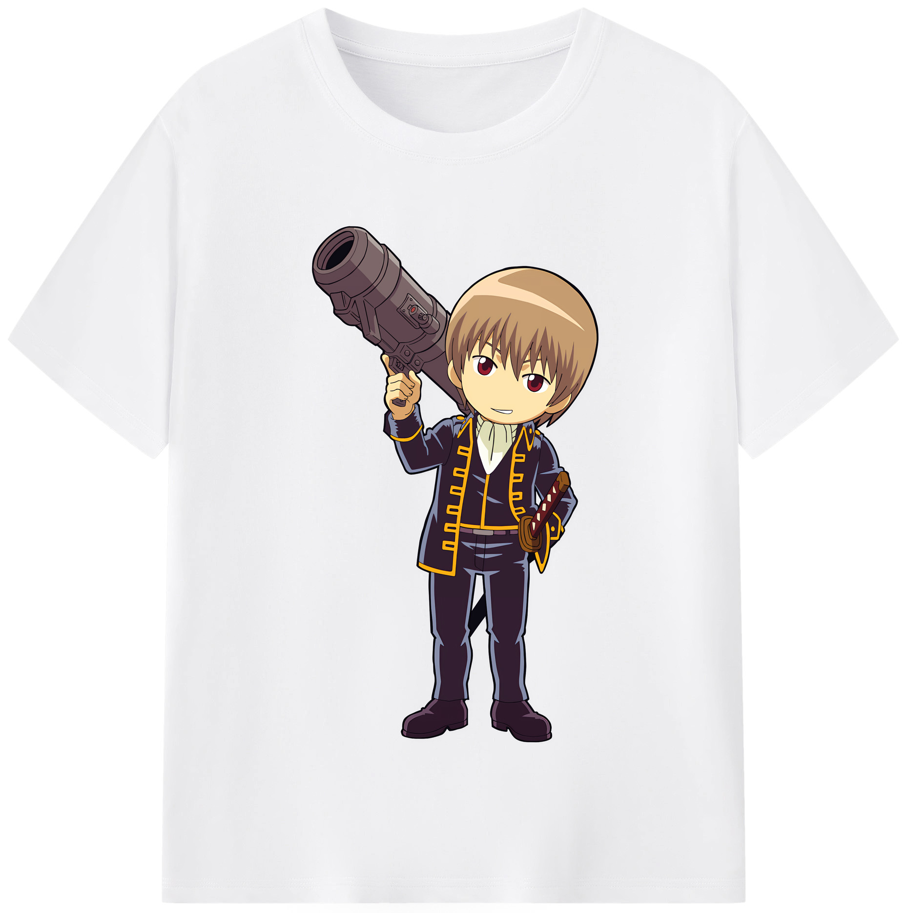 （画像用） ぎんたま 坂田銀時（さかたぎんとき） 神楽 志村新八（しむら しんぱち） GINTAMA Sakata Gintoki Kagura Shimura Shinpachi 綿100％半袖Tシャツ（フロントプリント）