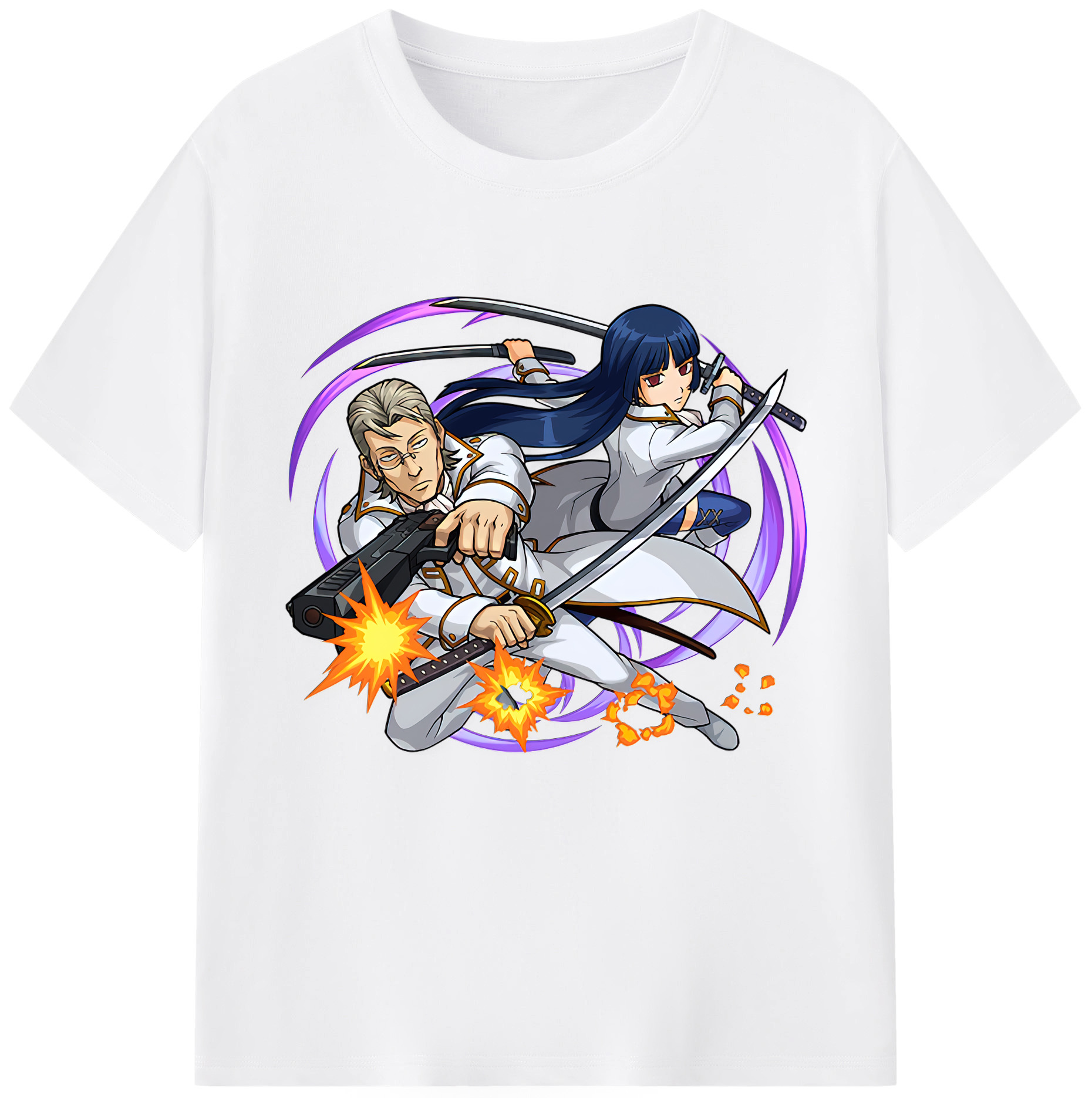 （画像用） ぎんたま 坂田銀時（さかたぎんとき） 神楽 志村新八（しむら しんぱち） GINTAMA Sakata Gintoki Kagura Shimura Shinpachi 綿100％半袖Tシャツ（フロントプリント）