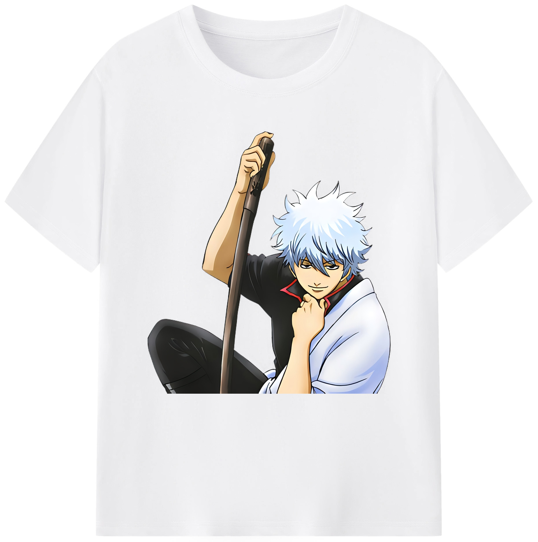 （画像用） ぎんたま 坂田銀時（さかたぎんとき） 神楽 志村新八（しむら しんぱち） GINTAMA Sakata Gintoki Kagura Shimura Shinpachi 綿100％半袖Tシャツ（フロントプリント）