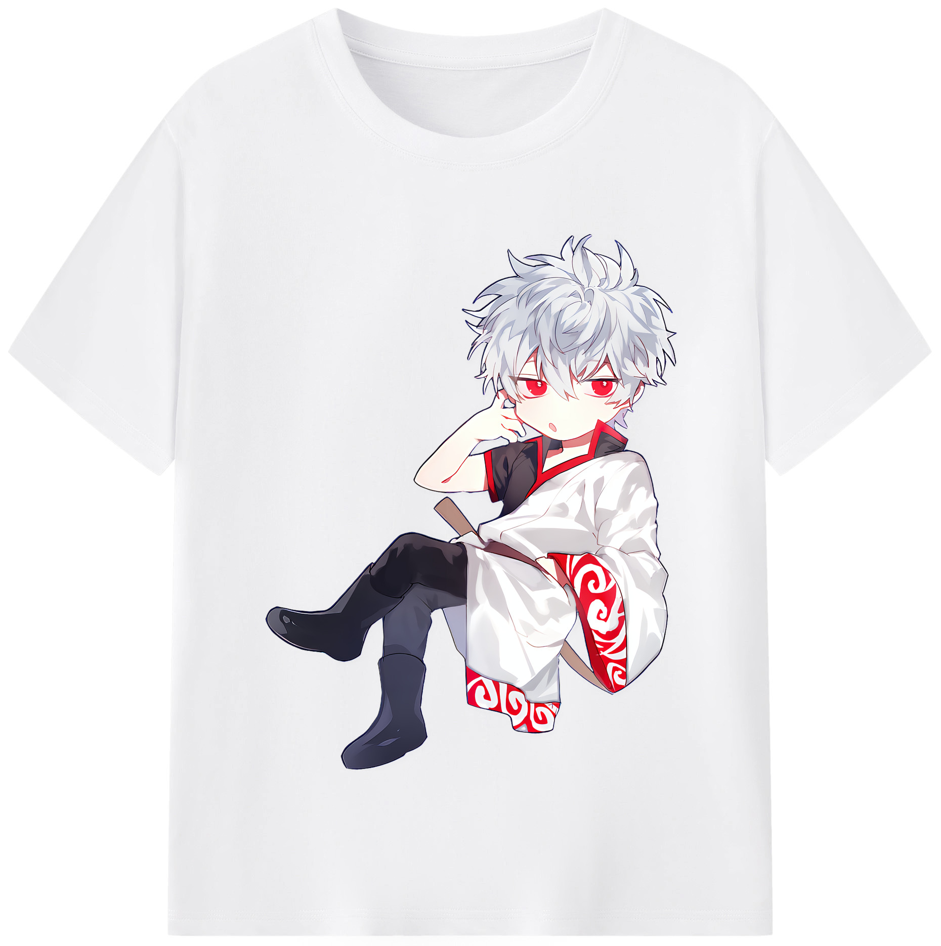 （画像用） ぎんたま 坂田銀時（さかたぎんとき） 神楽 志村新八（しむら しんぱち） GINTAMA Sakata Gintoki Kagura Shimura Shinpachi 綿100％半袖Tシャツ（フロントプリント）