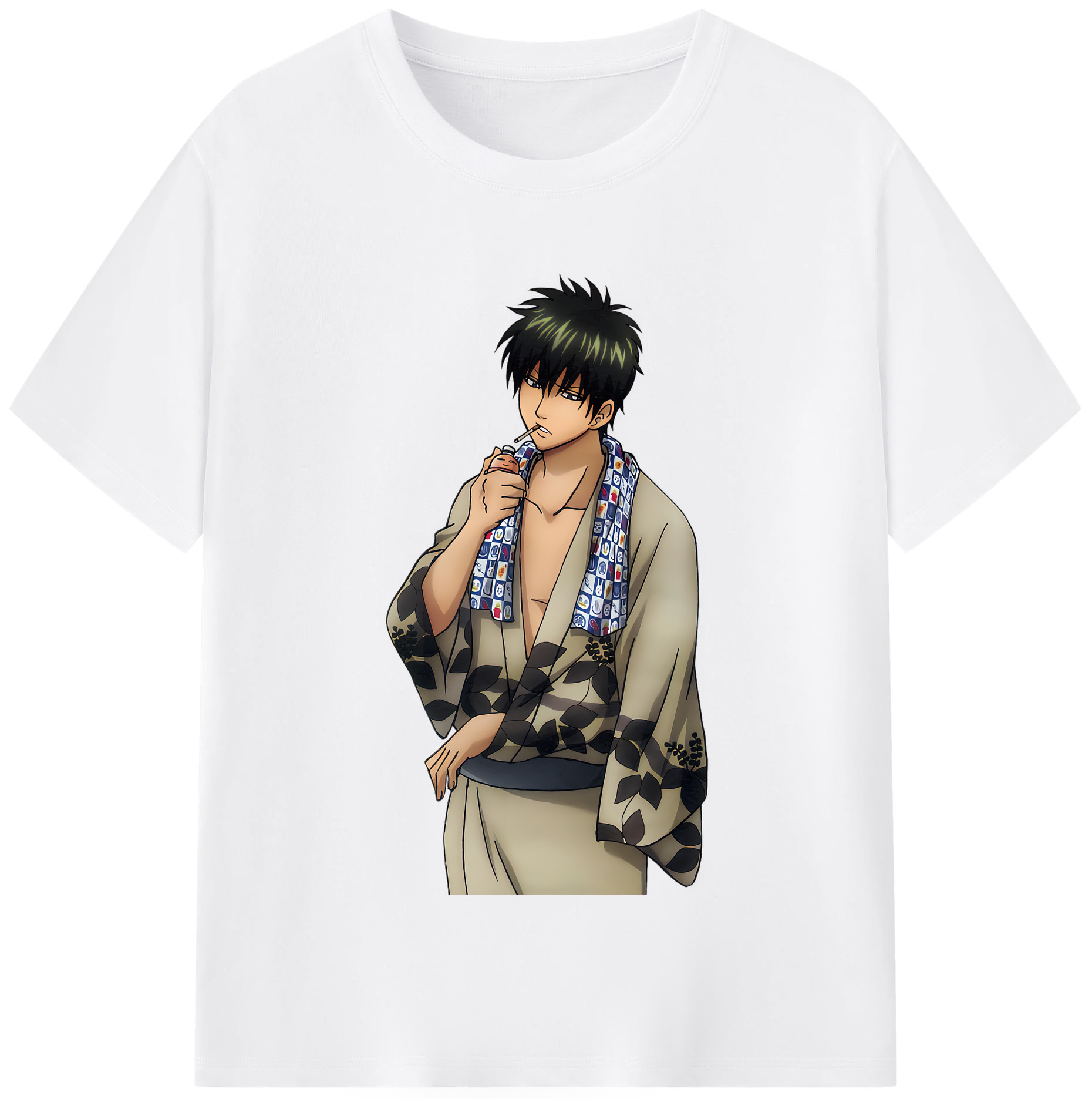 （画像用） ぎんたま 坂田銀時（さかたぎんとき） 神楽 志村新八（しむら しんぱち） GINTAMA Sakata Gintoki Kagura Shimura Shinpachi 綿100％半袖Tシャツ（フロントプリント）