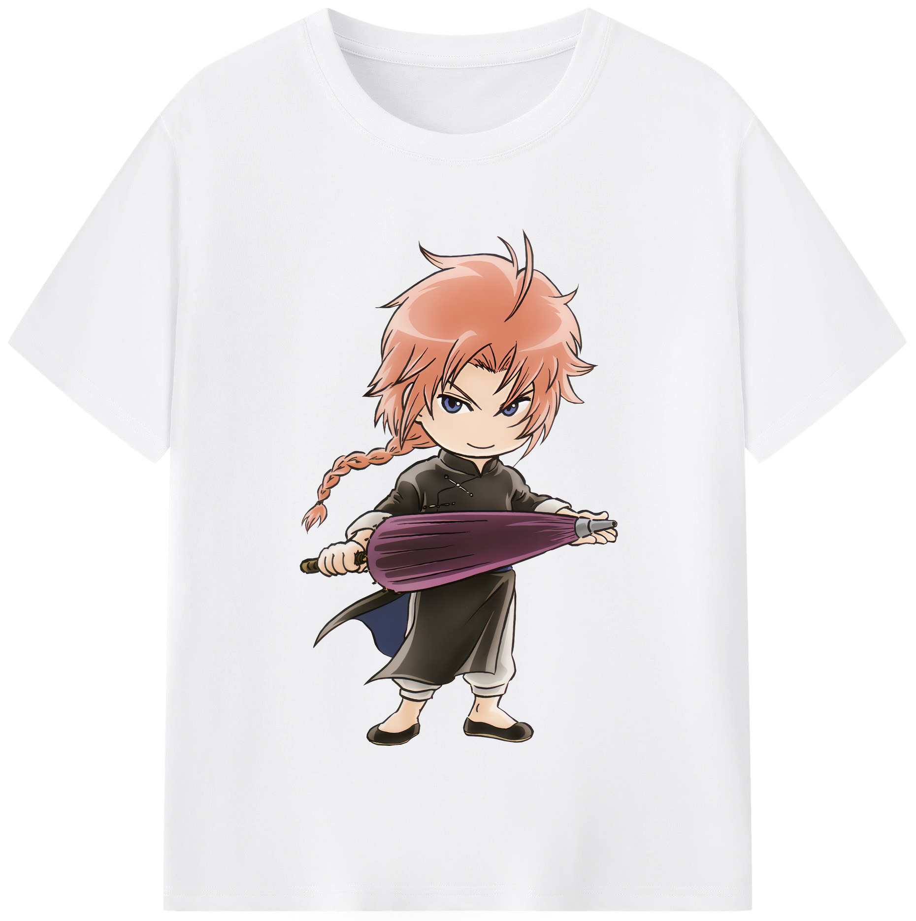 （画像用） ぎんたま 坂田銀時（さかたぎんとき） 神楽 志村新八（しむら しんぱち） GINTAMA Sakata Gintoki Kagura Shimura Shinpachi 綿100％半袖Tシャツ（フロントプリント）