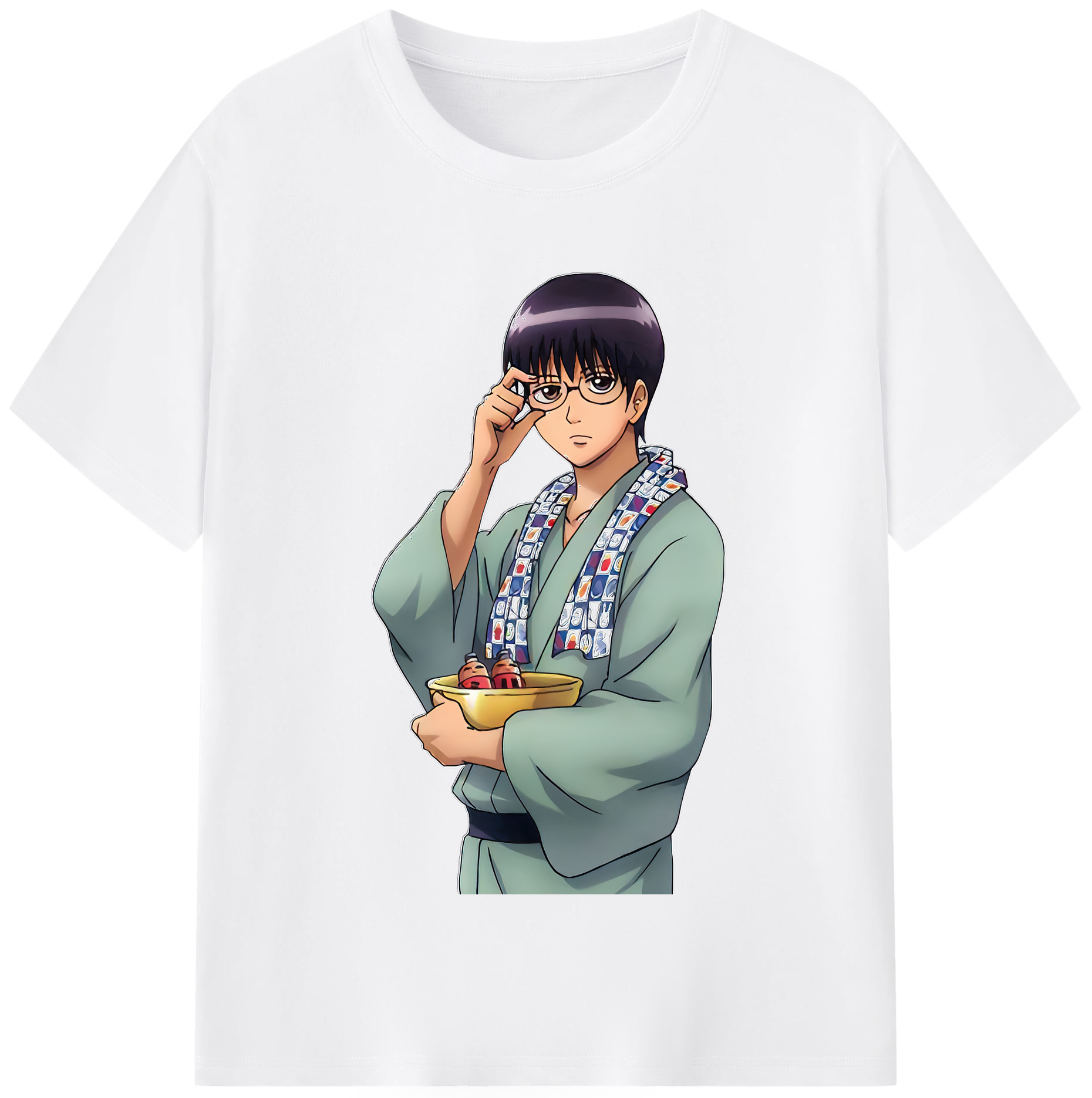 （画像用） ぎんたま 坂田銀時（さかたぎんとき） 神楽 志村新八（しむら しんぱち） GINTAMA Sakata Gintoki Kagura Shimura Shinpachi 綿100％半袖Tシャツ（フロントプリント）
