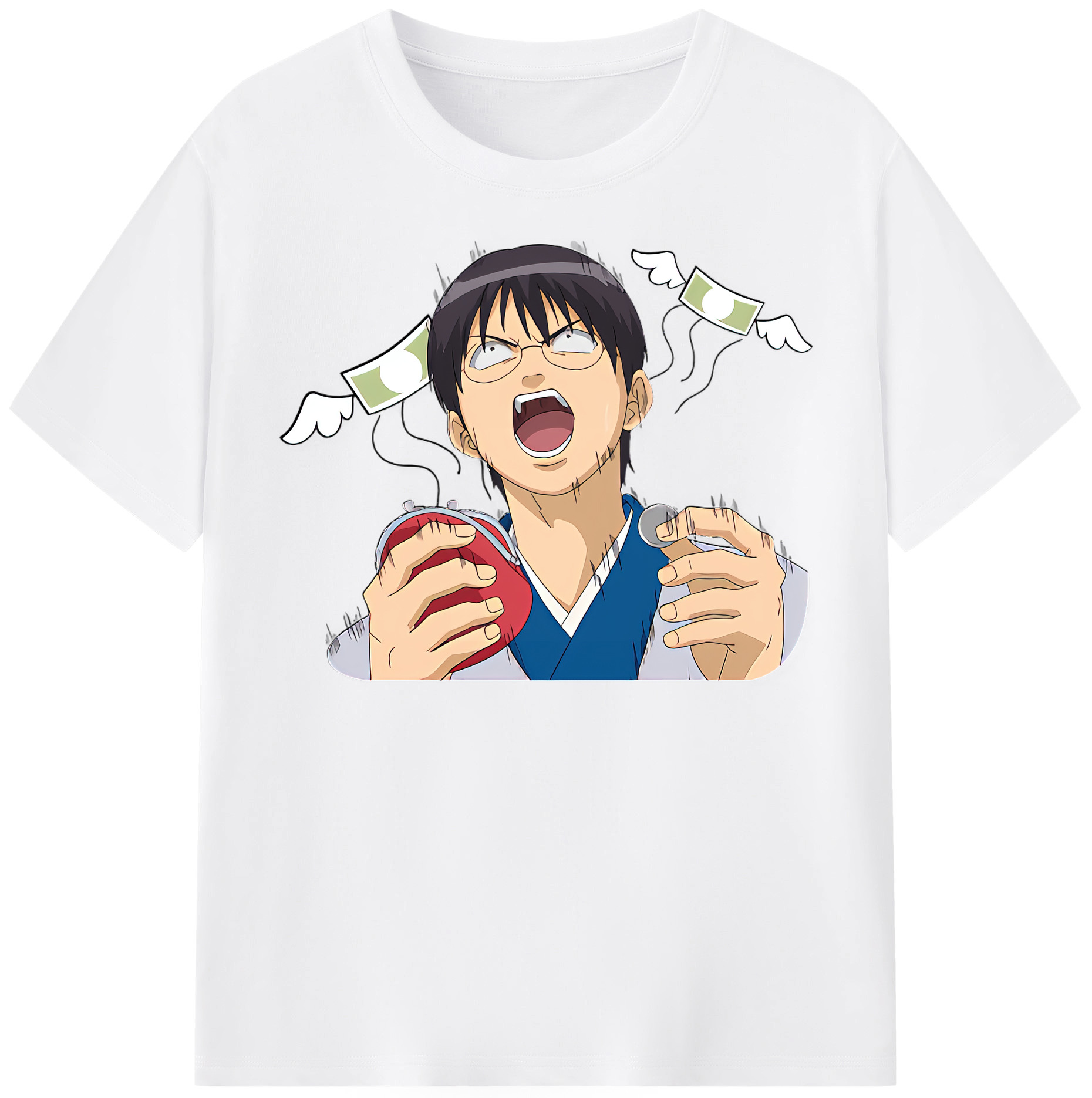 （画像用） ぎんたま 坂田銀時（さかたぎんとき） 神楽 志村新八（しむら しんぱち） GINTAMA Sakata Gintoki Kagura Shimura Shinpachi 綿100％半袖Tシャツ（フロントプリント）