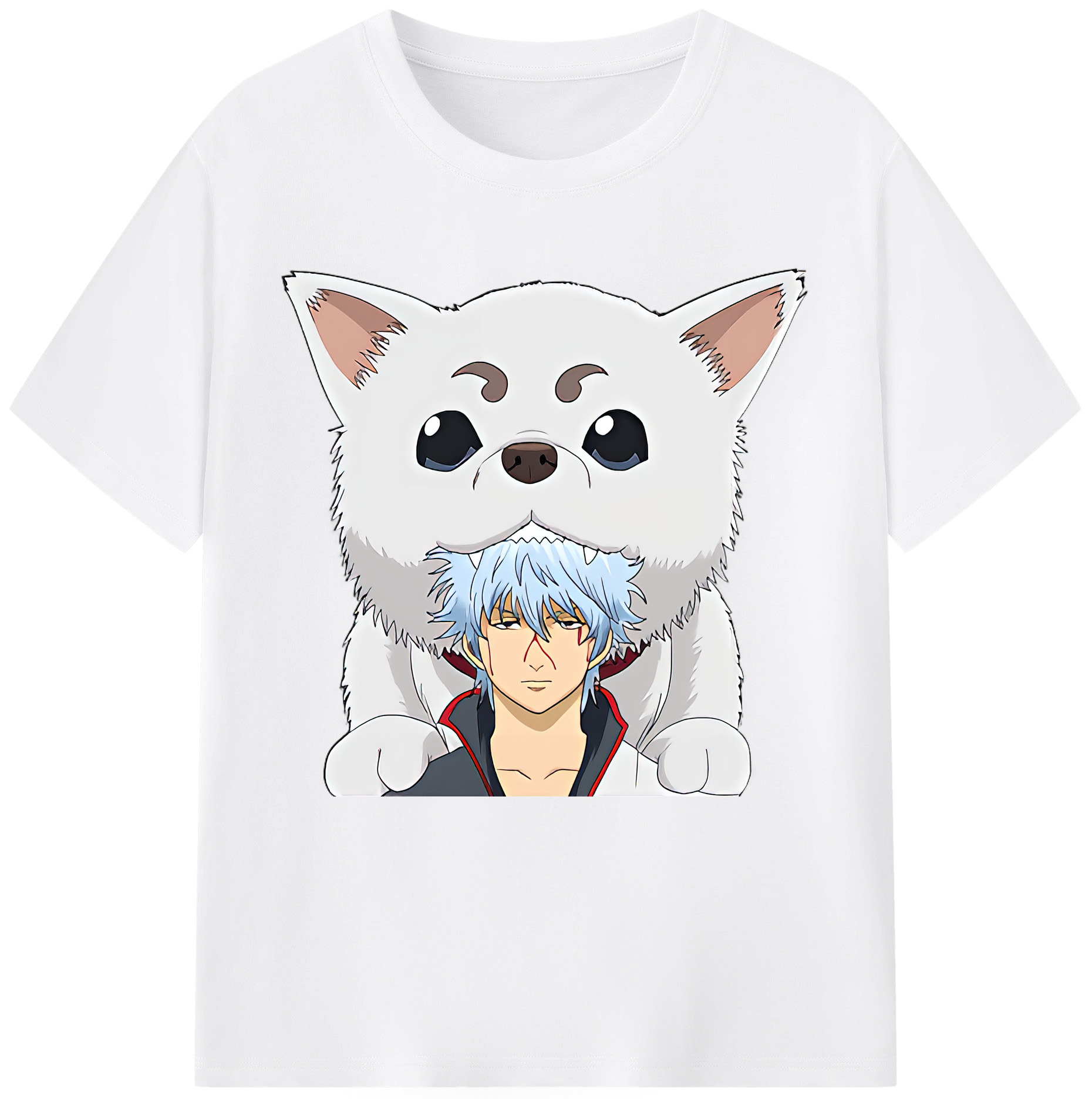 （画像用） ぎんたま 坂田銀時（さかたぎんとき） 神楽 志村新八（しむら しんぱち） GINTAMA Sakata Gintoki Kagura Shimura Shinpachi 綿100％半袖Tシャツ（フロントプリント）