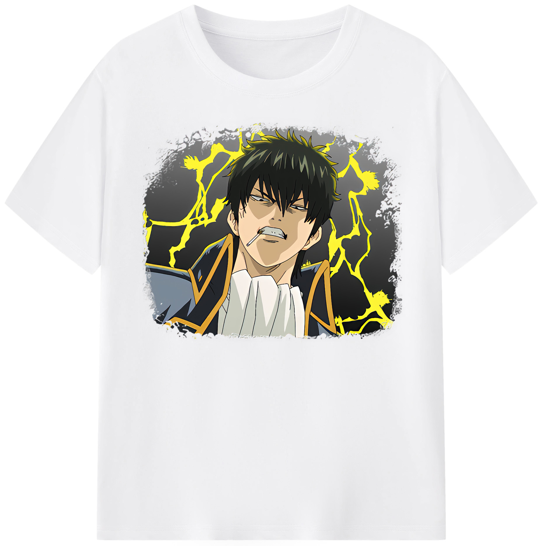 （画像用） ぎんたま 坂田銀時（さかたぎんとき） 神楽 志村新八（しむら しんぱち） GINTAMA Sakata Gintoki Kagura Shimura Shinpachi 綿100％半袖Tシャツ（フロントプリント）