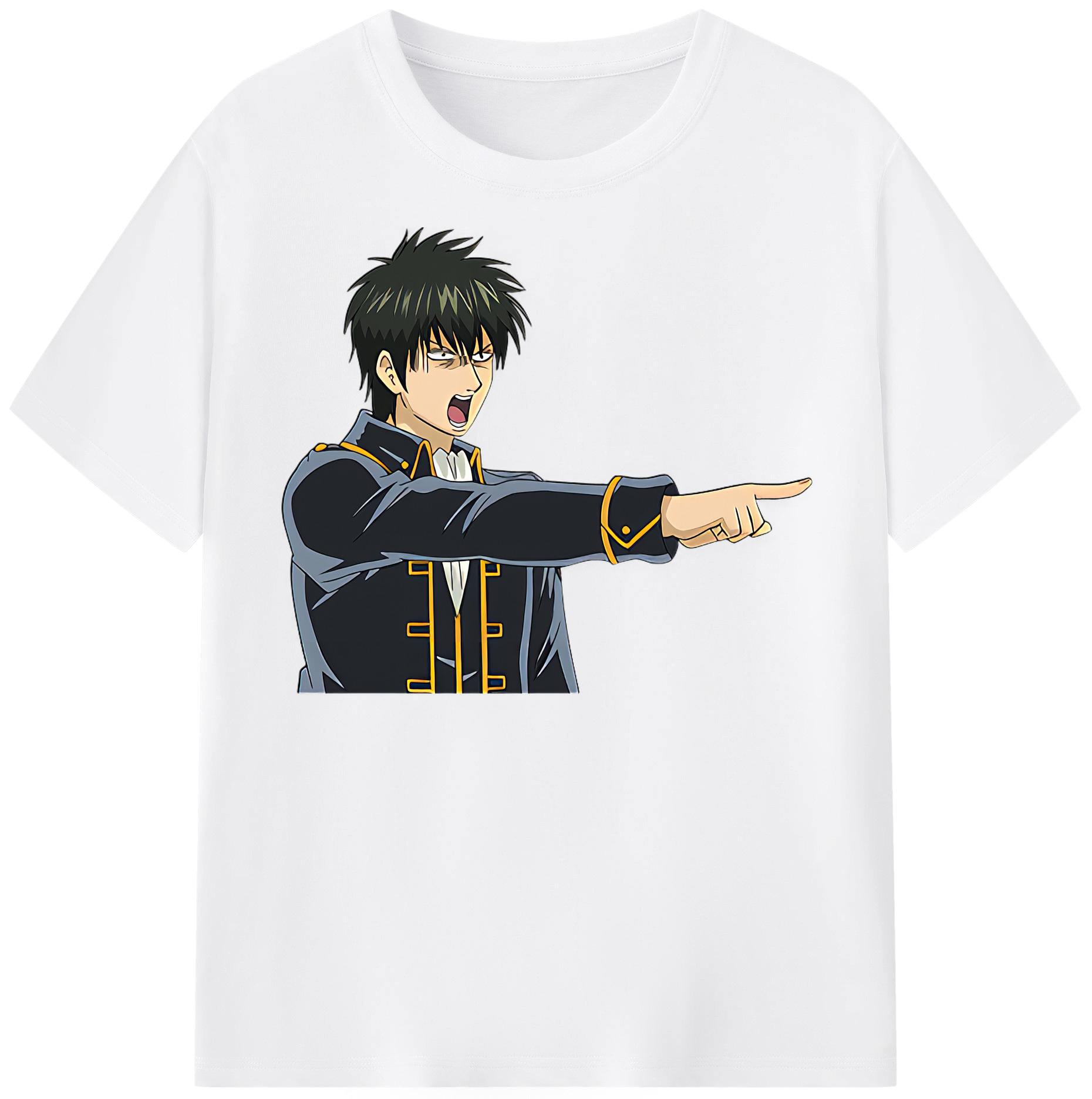 （画像用） ぎんたま 坂田銀時（さかたぎんとき） 神楽 志村新八（しむら しんぱち） GINTAMA Sakata Gintoki Kagura Shimura Shinpachi 綿100％半袖Tシャツ（フロントプリント）