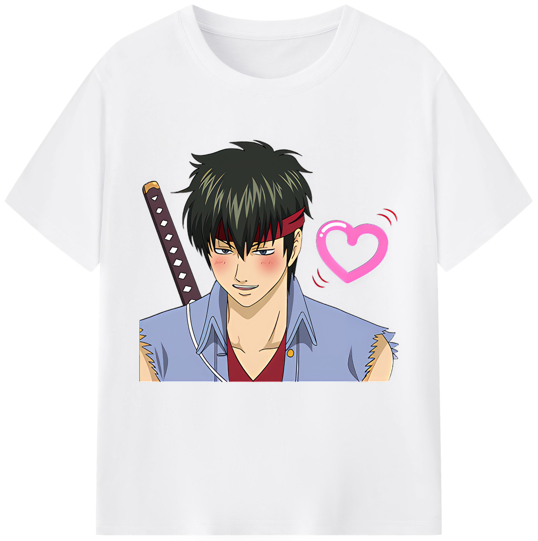 （画像用） ぎんたま 坂田銀時（さかたぎんとき） 神楽 志村新八（しむら しんぱち） GINTAMA Sakata Gintoki Kagura Shimura Shinpachi 綿100％半袖Tシャツ（フロントプリント）