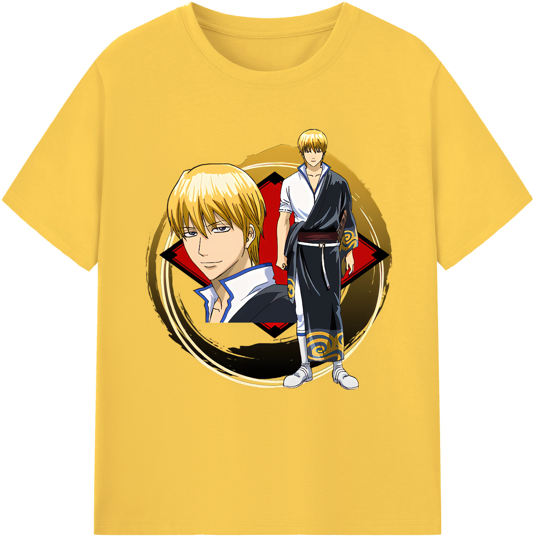 （画像用） ぎんたま 坂田銀時（さかたぎんとき） 神楽 志村新八（しむら しんぱち） GINTAMA Sakata Gintoki Kagura Shimura Shinpachi 綿100％半袖Tシャツ（フロントプリント）
