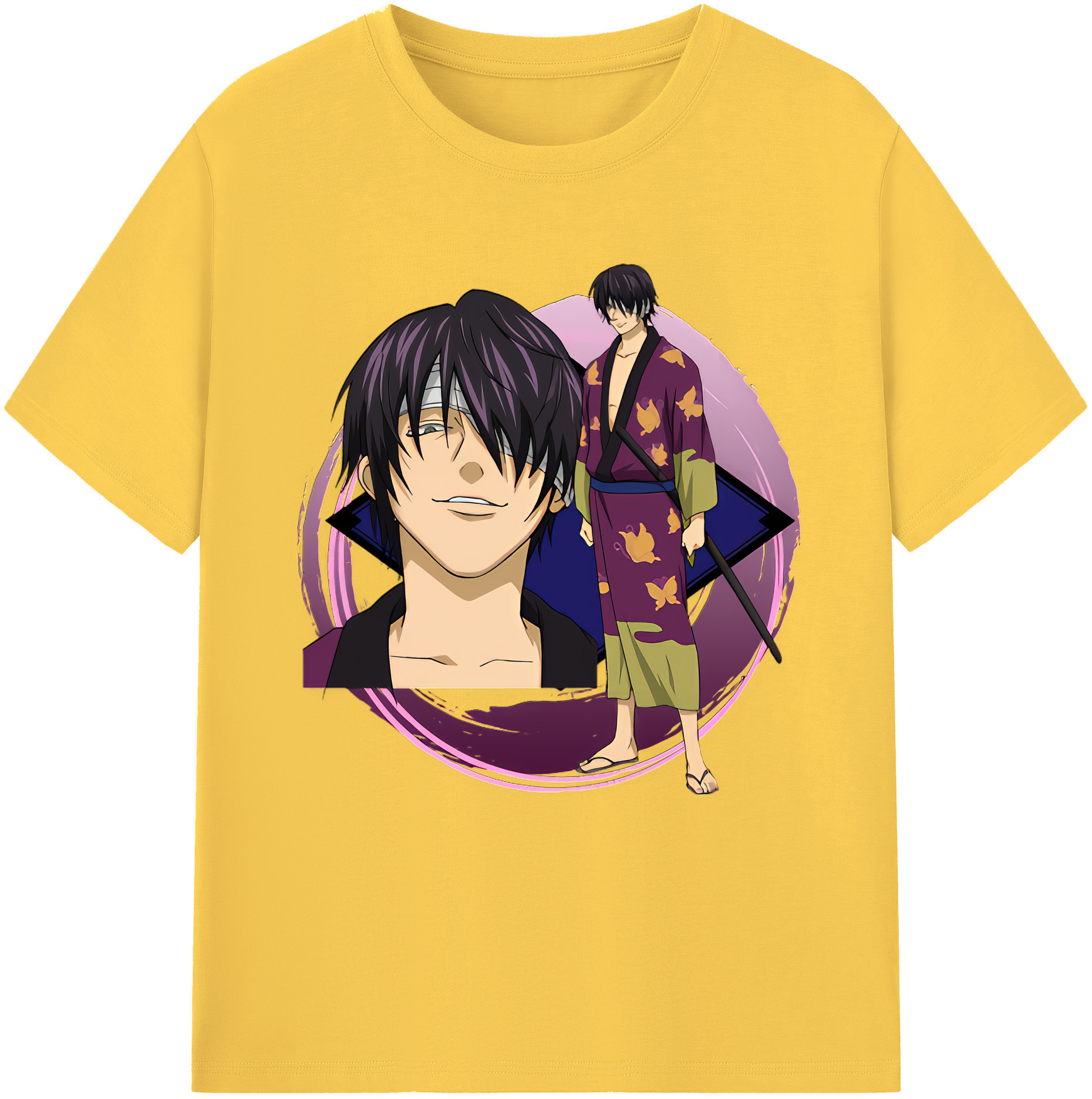 （画像用） ぎんたま 坂田銀時（さかたぎんとき） 神楽 志村新八（しむら しんぱち） GINTAMA Sakata Gintoki Kagura Shimura Shinpachi 綿100％半袖Tシャツ（フロントプリント）