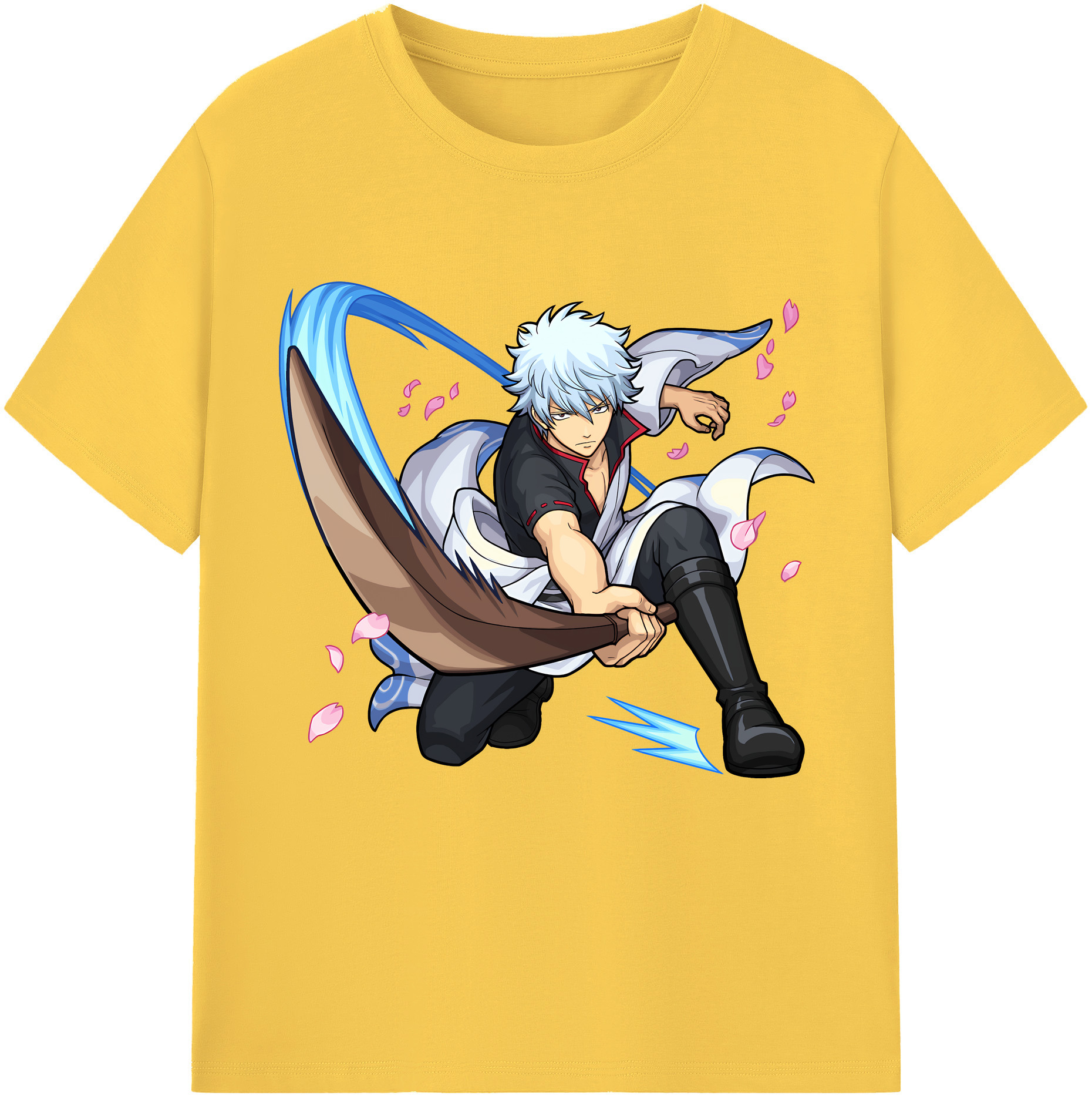 （画像用） ぎんたま 坂田銀時（さかたぎんとき） 神楽 志村新八（しむら しんぱち） GINTAMA Sakata Gintoki Kagura Shimura Shinpachi 綿100％半袖Tシャツ（フロントプリント）