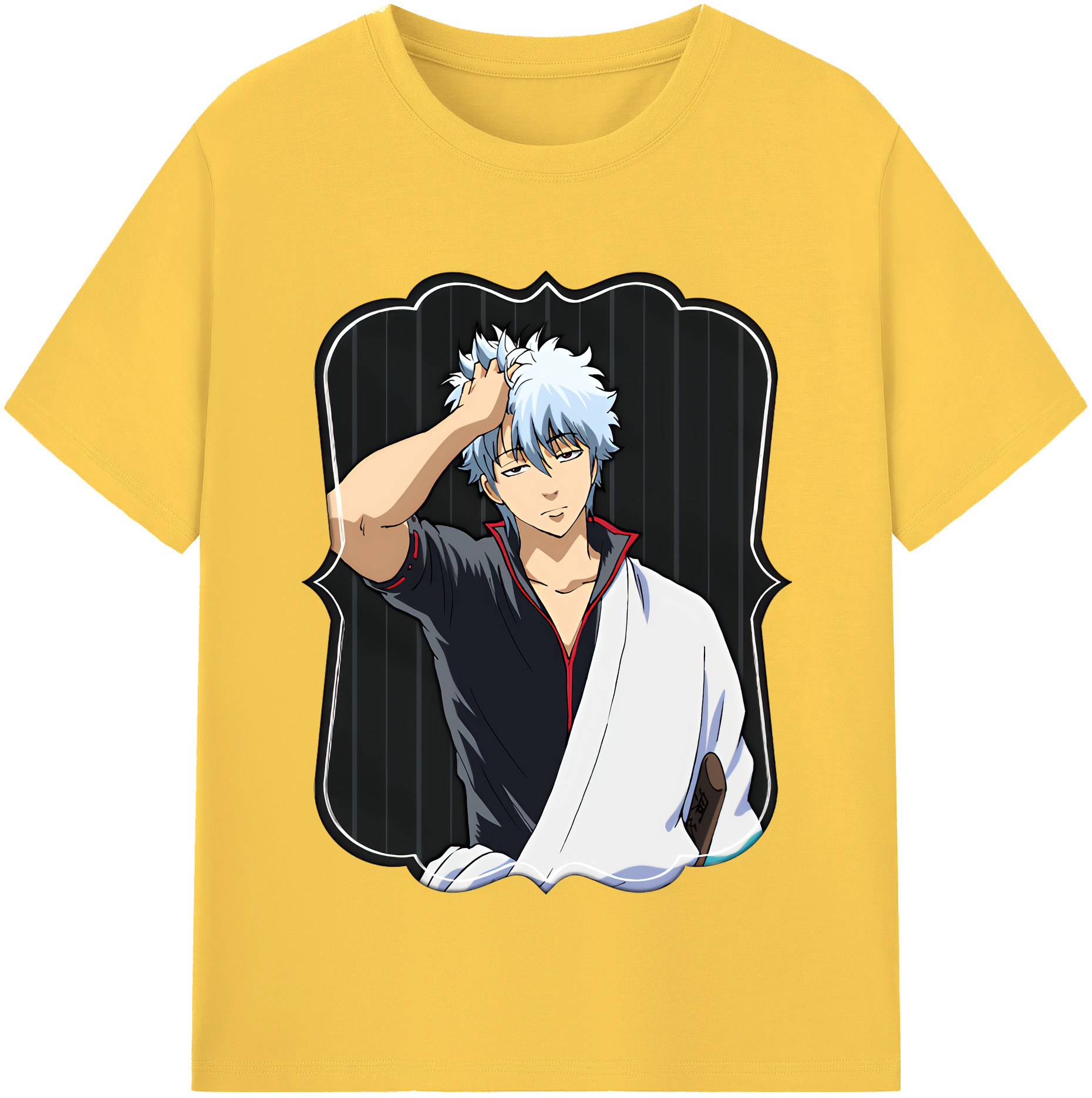 （画像用） ぎんたま 坂田銀時（さかたぎんとき） 神楽 志村新八（しむら しんぱち） GINTAMA Sakata Gintoki Kagura Shimura Shinpachi 綿100％半袖Tシャツ（フロントプリント）