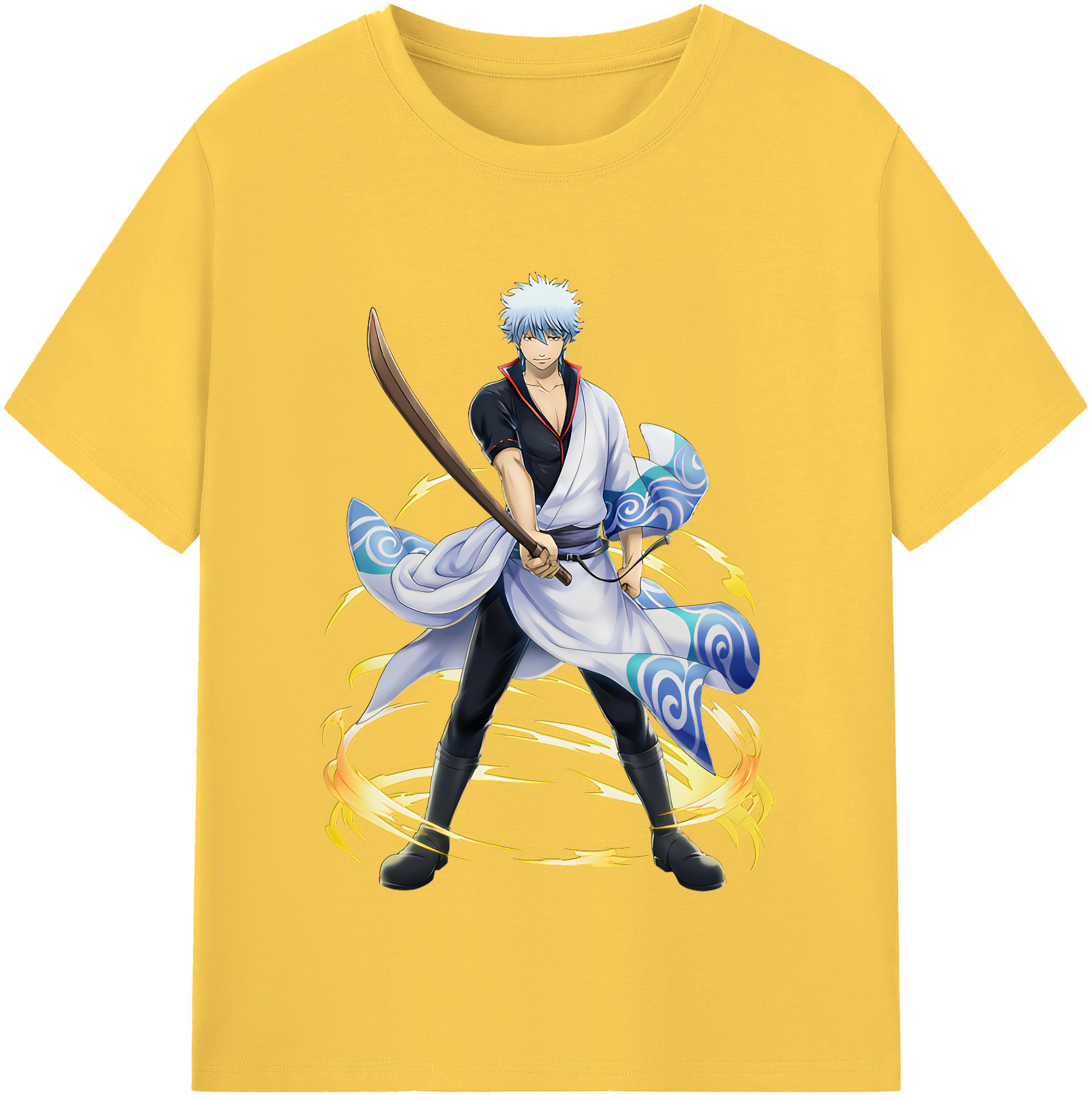 （画像用） ぎんたま 坂田銀時（さかたぎんとき） 神楽 志村新八（しむら しんぱち） GINTAMA Sakata Gintoki Kagura Shimura Shinpachi 綿100％半袖Tシャツ（フロントプリント）
