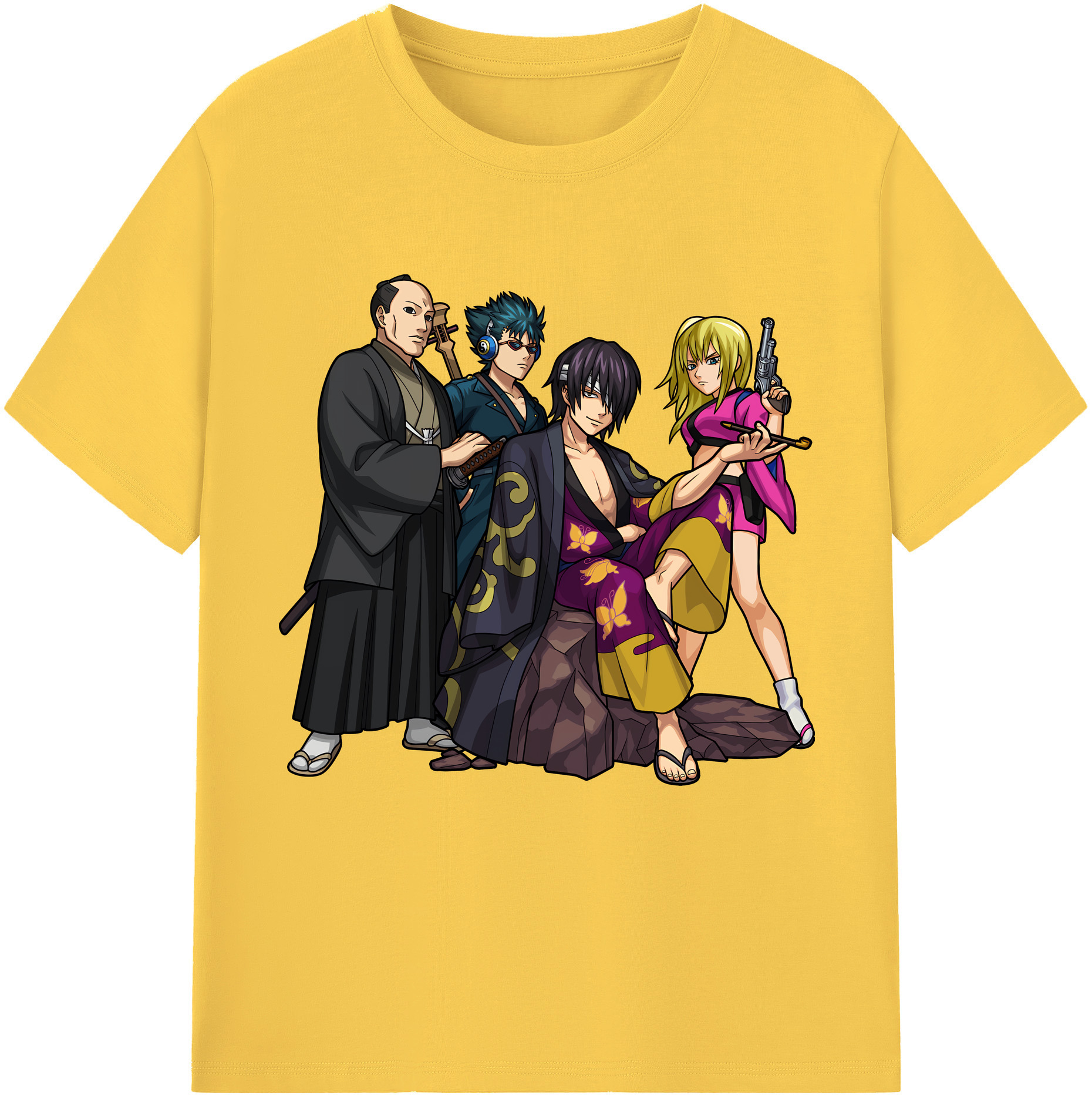 （画像用） ぎんたま 坂田銀時（さかたぎんとき） 神楽 志村新八（しむら しんぱち） GINTAMA Sakata Gintoki Kagura Shimura Shinpachi 綿100％半袖Tシャツ（フロントプリント）