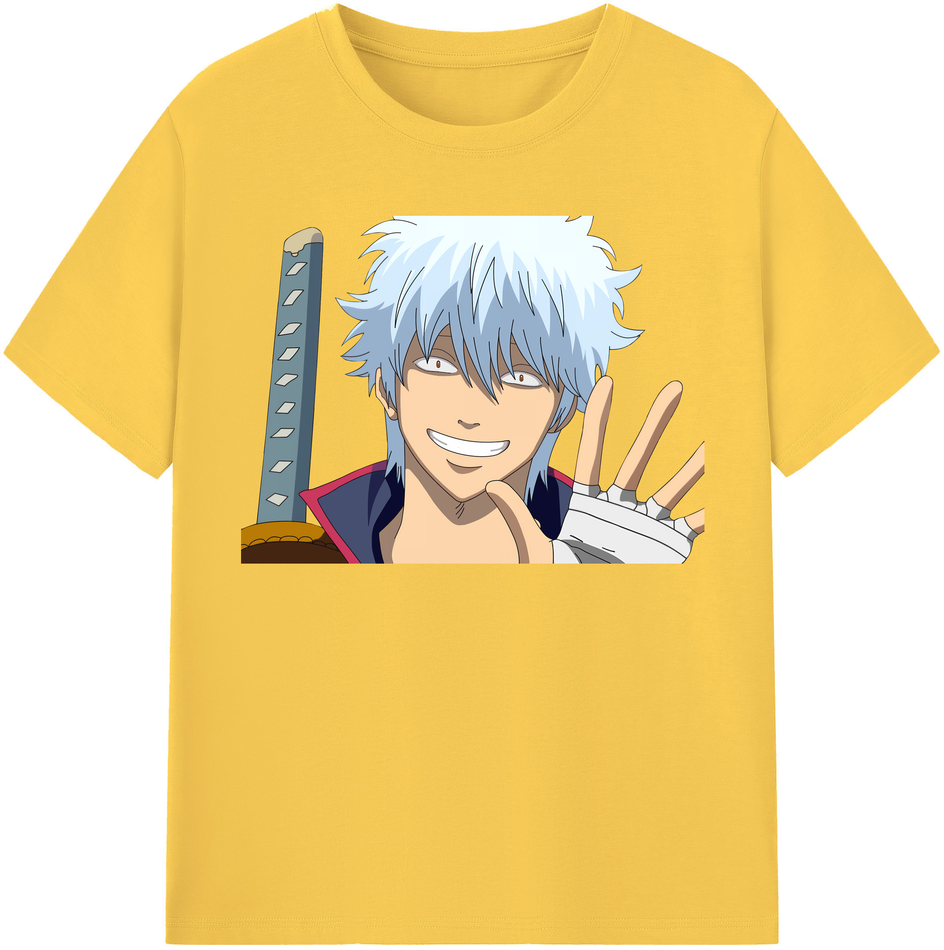 （画像用） ぎんたま 坂田銀時（さかたぎんとき） 神楽 志村新八（しむら しんぱち） GINTAMA Sakata Gintoki Kagura Shimura Shinpachi 綿100％半袖Tシャツ（フロントプリント）